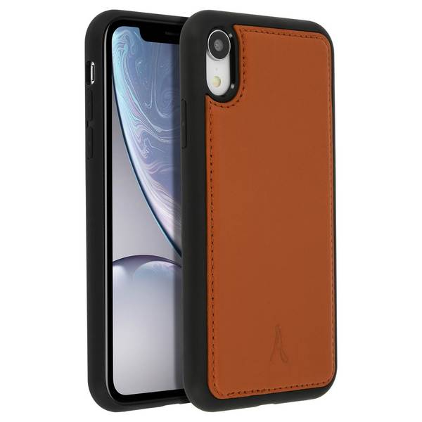 Coque pour iPhone XR Protection Rigide Cuir Véritable