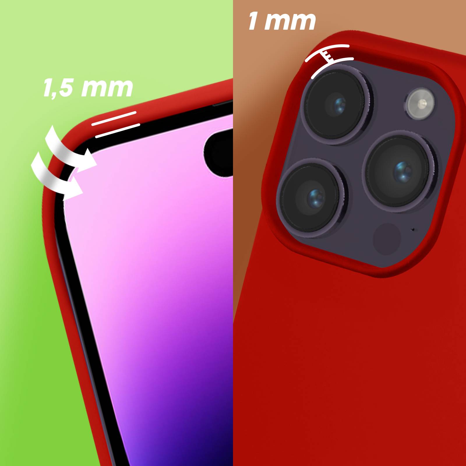 Coque pour iPhone 14 Pro Hybride Semi-rigide Fine Intérieur Doux-4