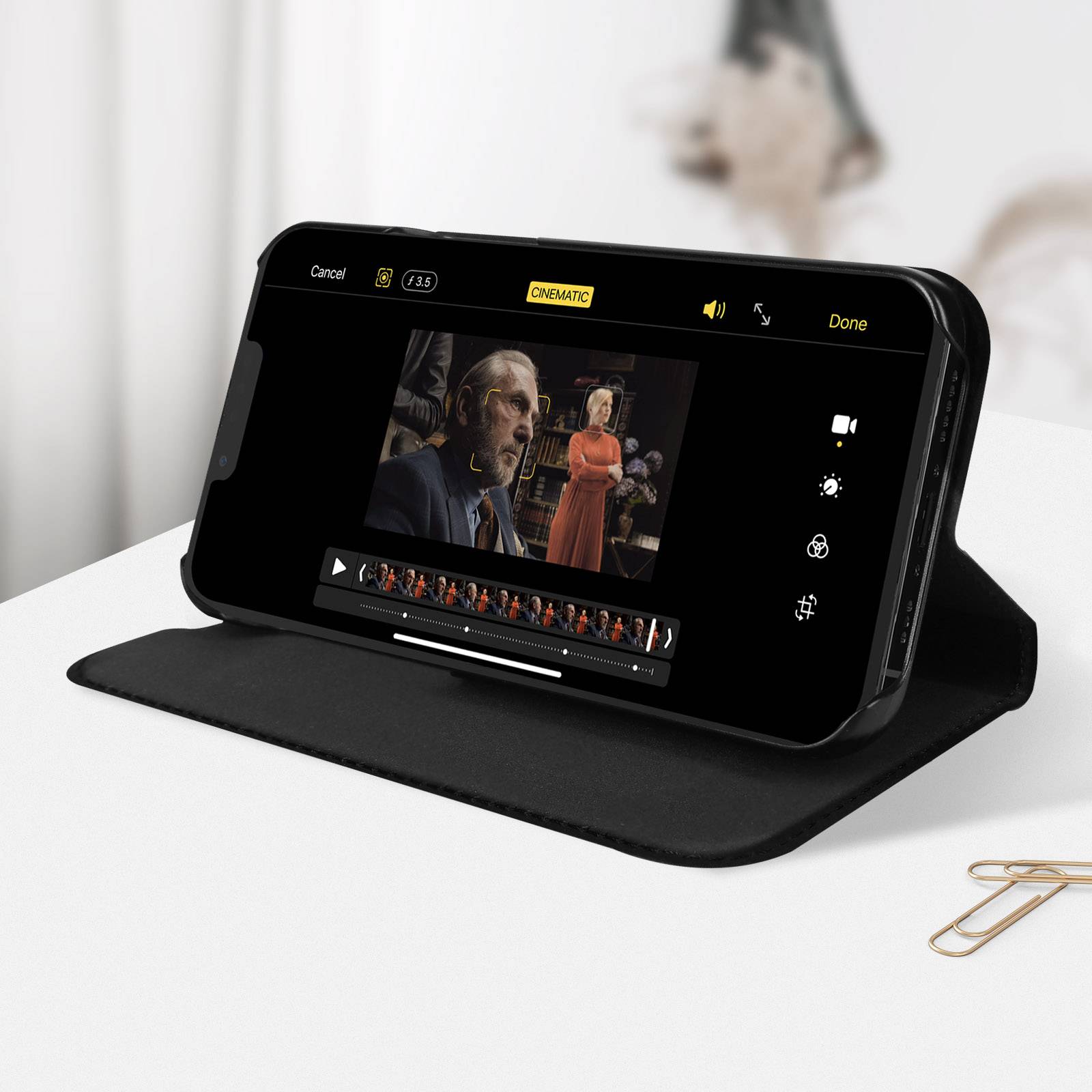 Housse pour iPhone 13 Pro avec Porte-carte Support Vidéo-2