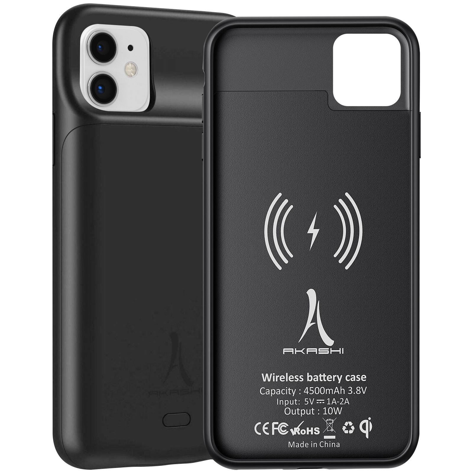 Coque pour iPhone 11 Protection Rigide 2 en 1 Batterie 4500mAh-4