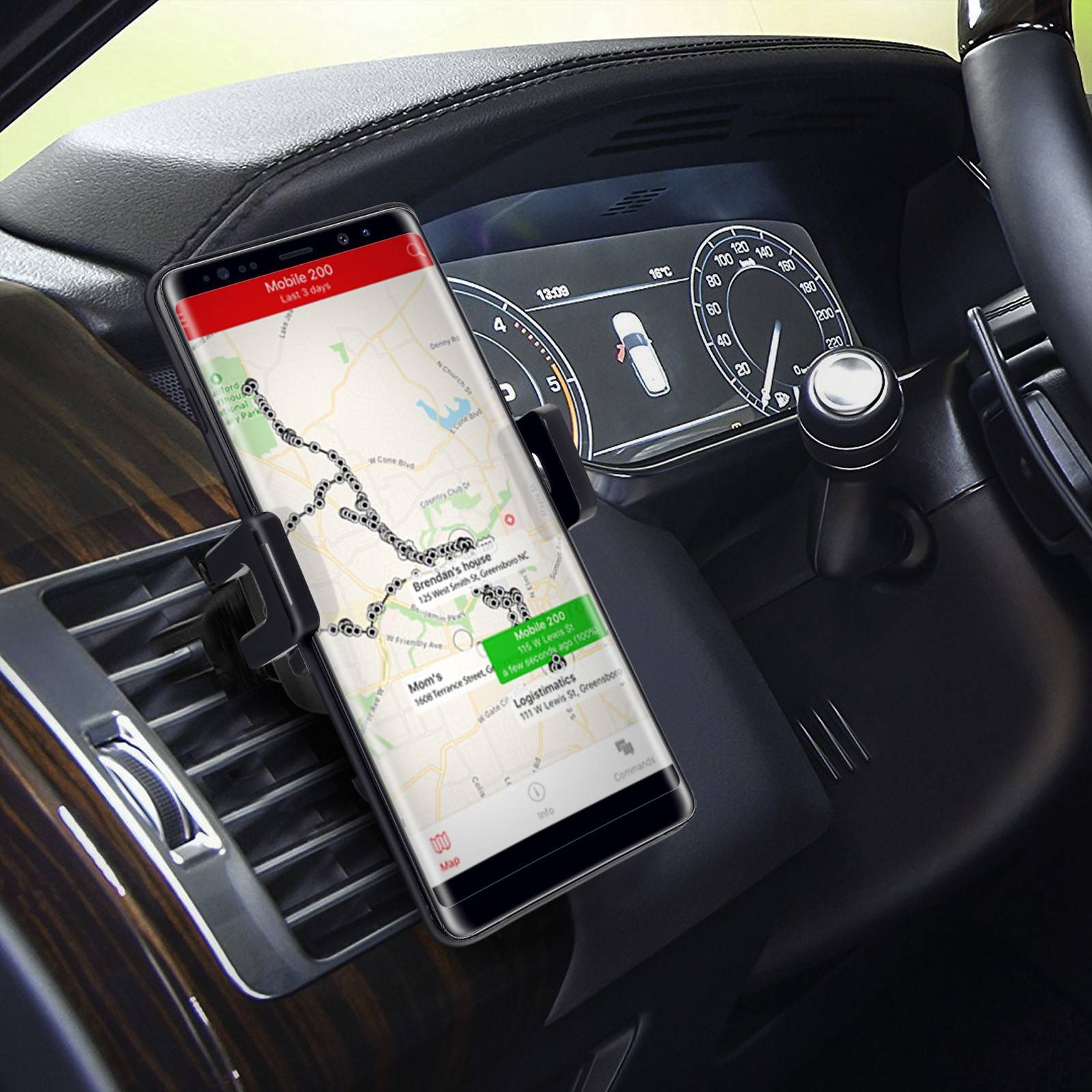 Support Voiture Universel Fixation Grille Smartphone Rotation 360°-3