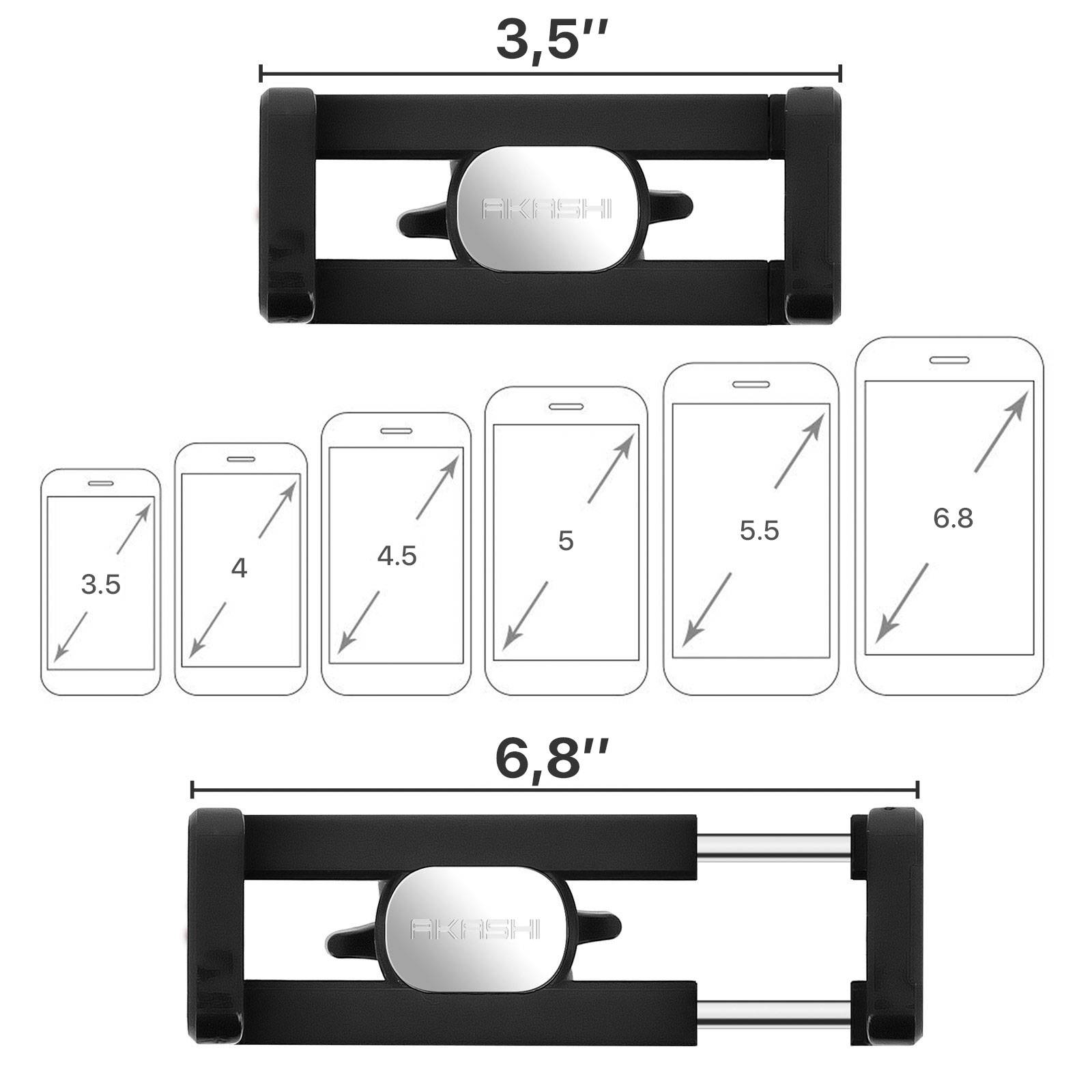 Support Voiture Universel Fixation Grille Smartphone Rotation 360°-4