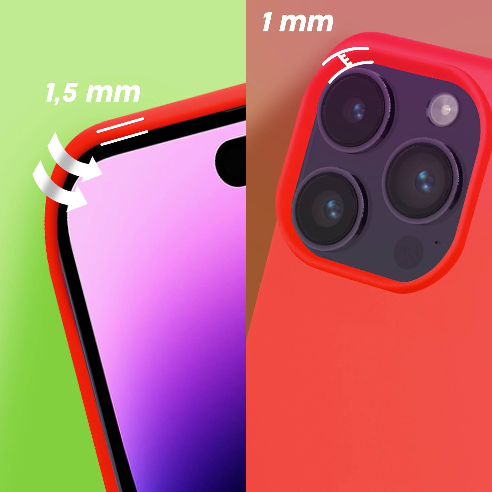 Coque pour iPhone 14 Pro Max Semi-rigide Fine Légère Intérieur Doux-4