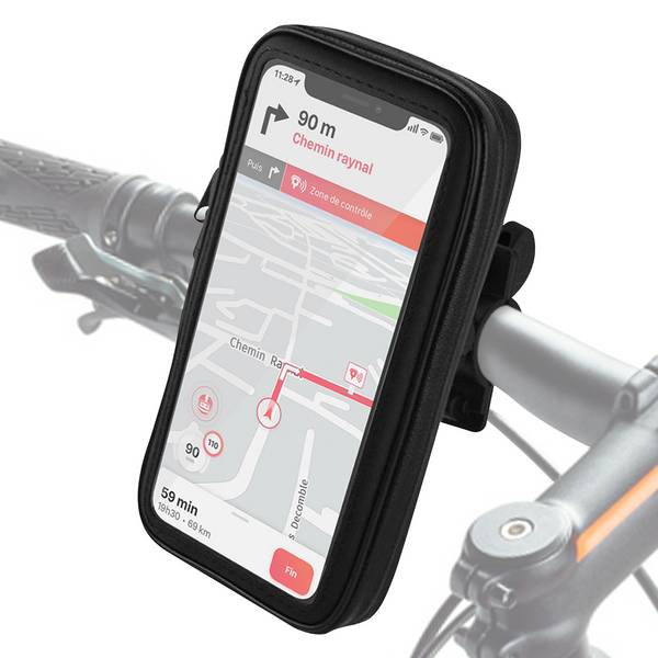Support Vélo/Moto Smartphone 4'' à 6,4'' Waterproof Rotatif à 360°