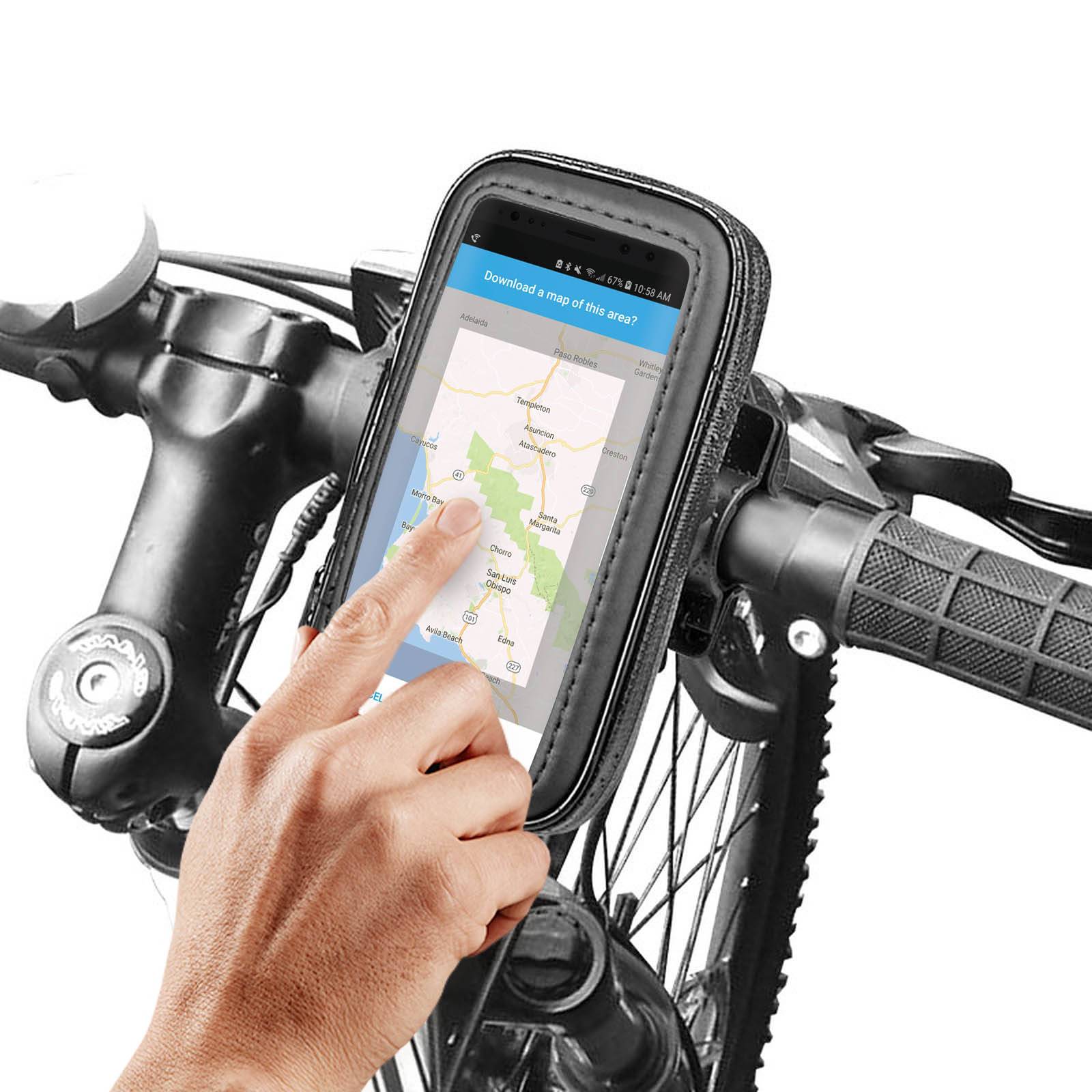 Support Vélo/Moto Smartphone 4'' à 6,4'' Waterproof Rotatif à 360°-2