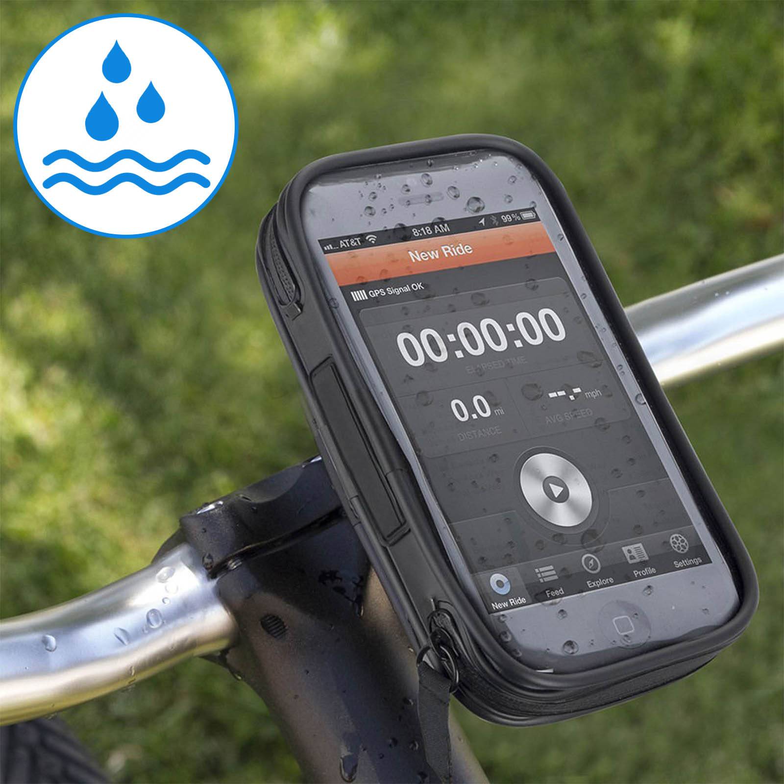 Support Vélo/Moto Smartphone 4'' à 6,4'' Waterproof Rotatif à 360°-4
