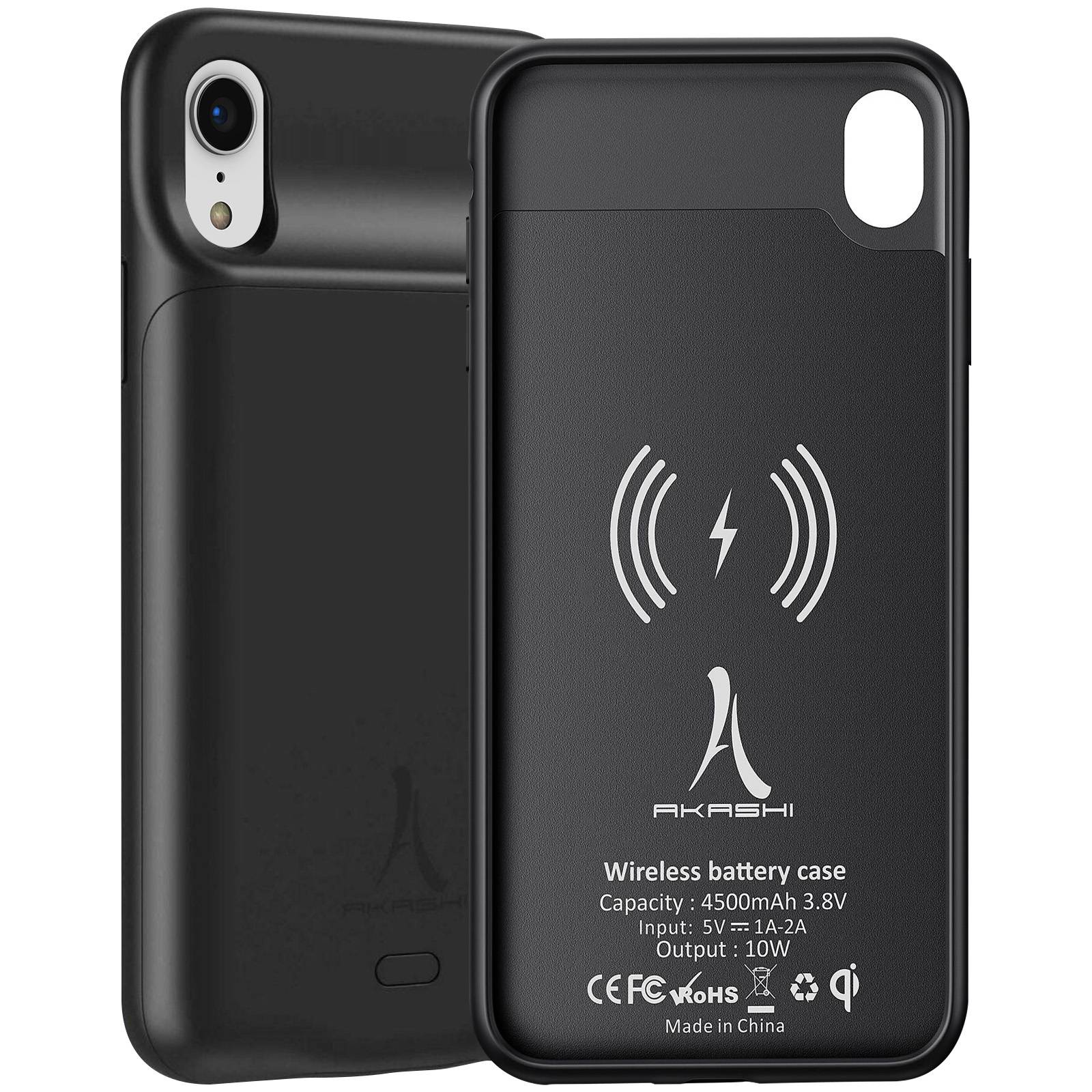 Coque pour iPhone XR Protection Rigide 2 en 1 Batterie 4500mAh-4
