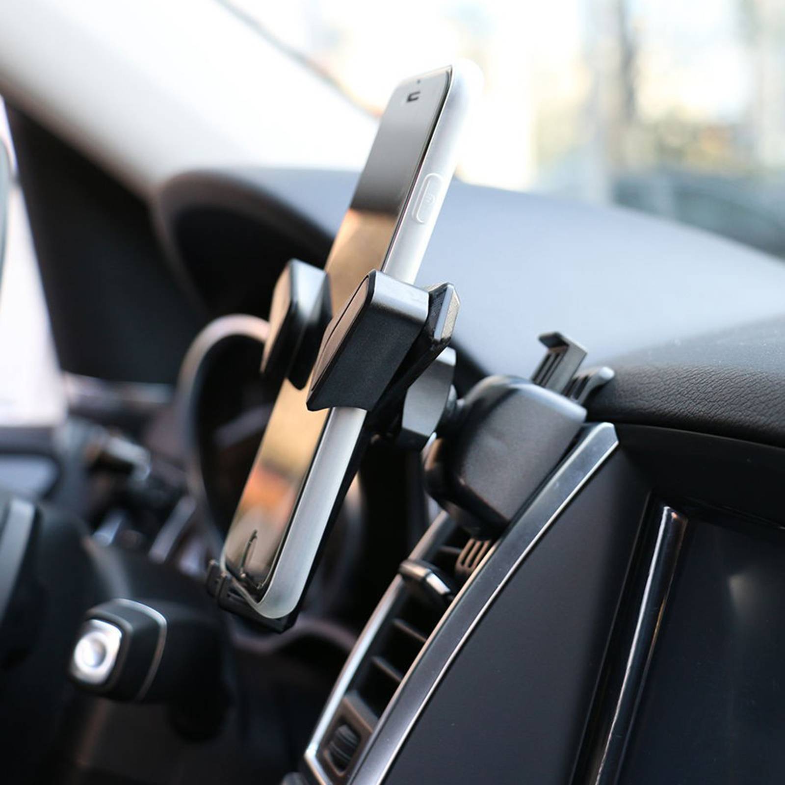 Support Smartphone 6,5'' Fixation Grille d'Aération Rotatif 360°-3