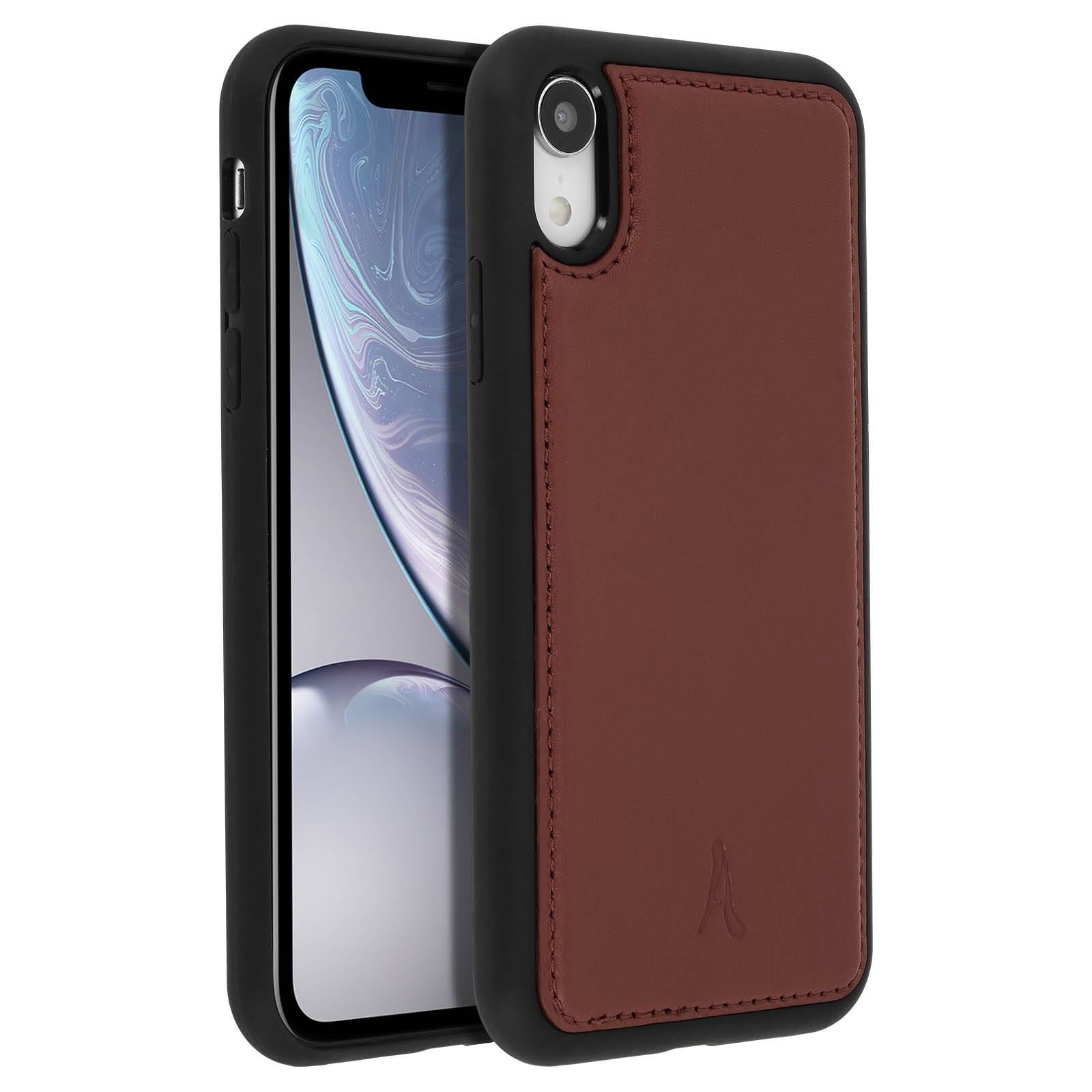 Coque pour iPhone XR Protection Rigide Cuir Véritable-0