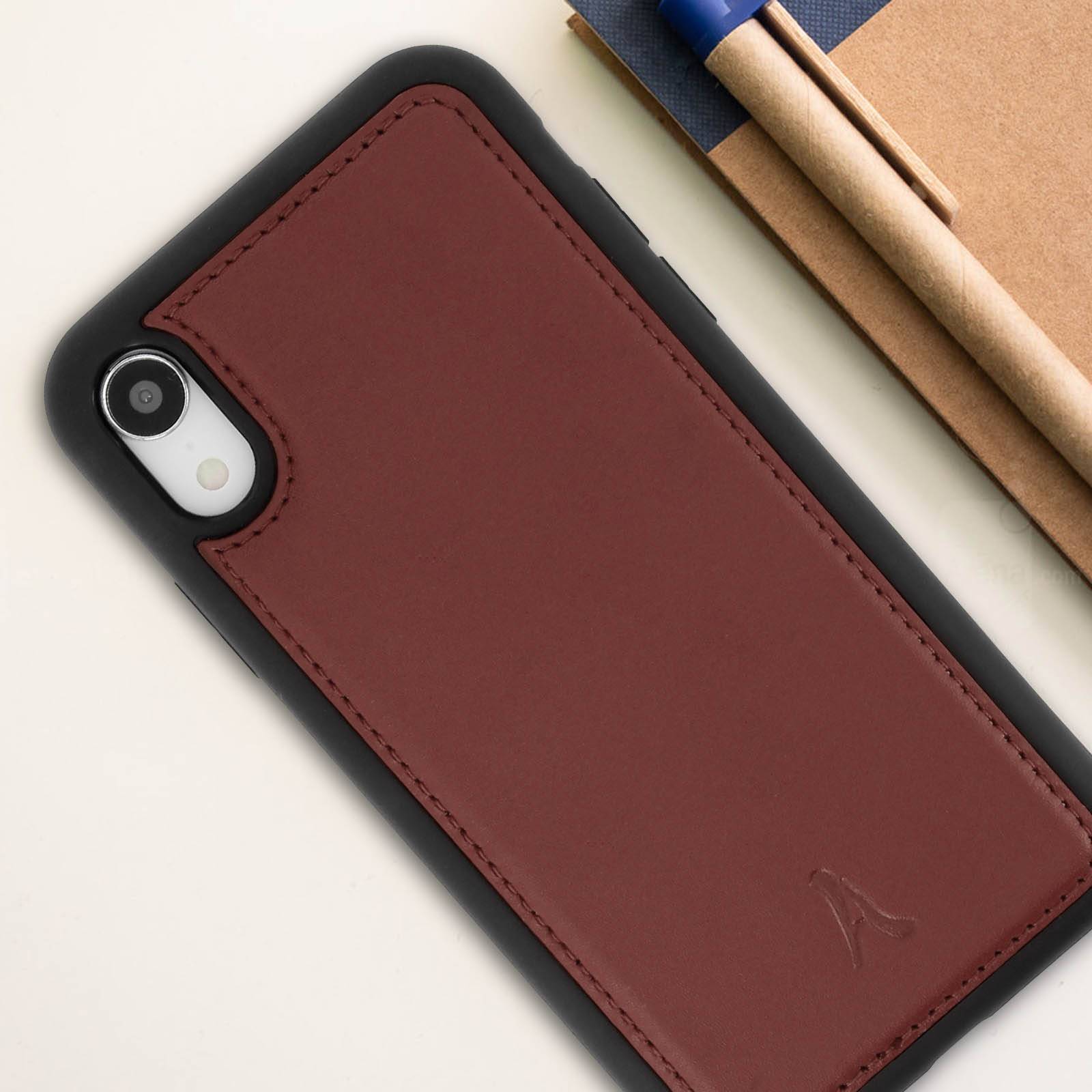 Coque pour iPhone XR Protection Rigide Cuir Véritable-2