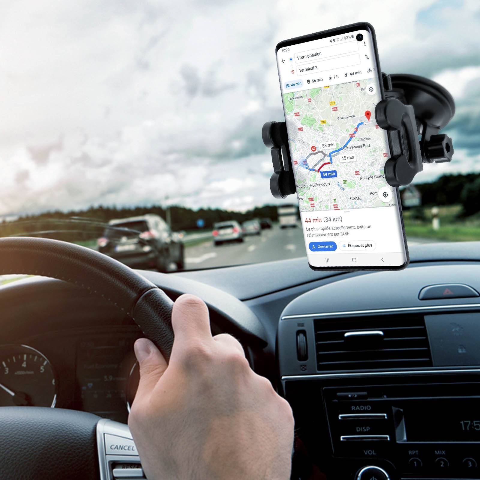 Support Voiture Smartphone Tableau de bord/Grille d'aération/Pare-brise-2