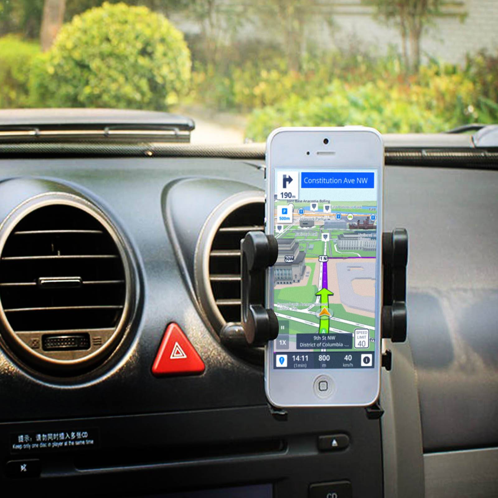 Support Voiture Smartphone Tableau de bord/Grille d'aération/Pare-brise-4