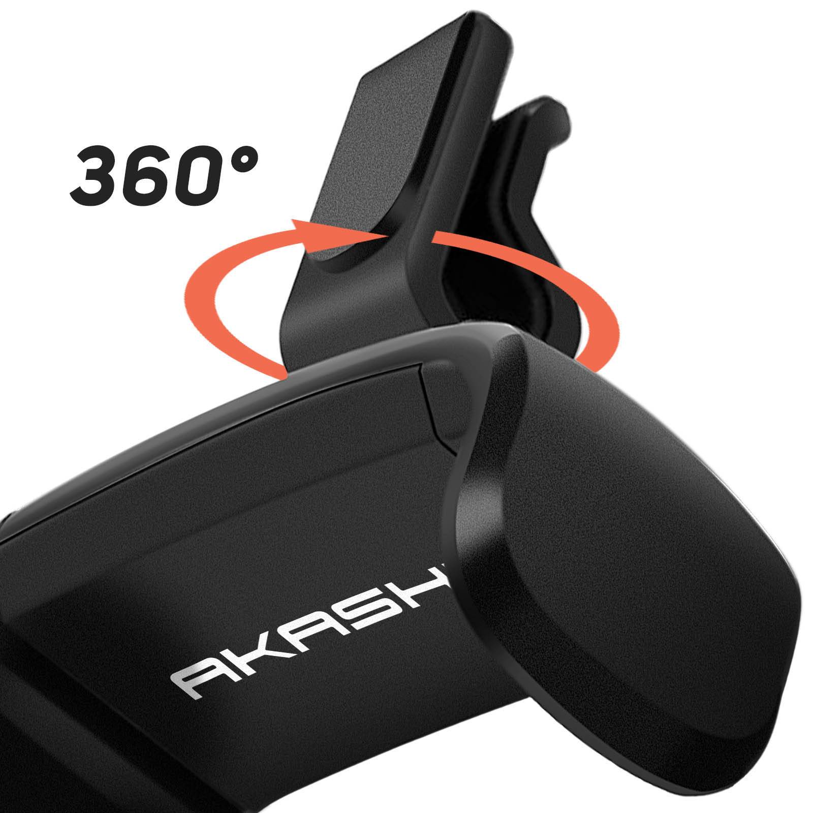 Support Voiture Smartphone Fixation Grille d'aération Rotatif à 360°-4