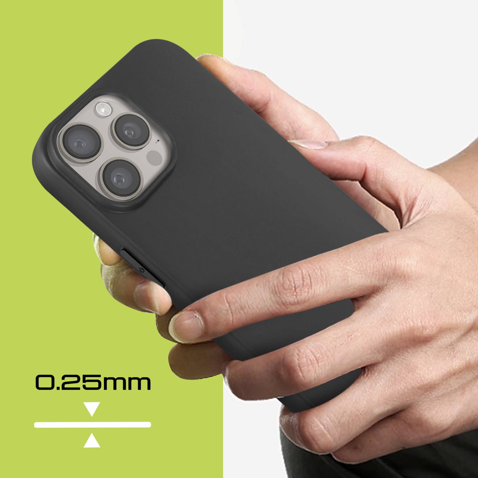 Coque pour iPhone 15 Pro Max Silicone Ultra-fine 0.25mm Finition Mate-2