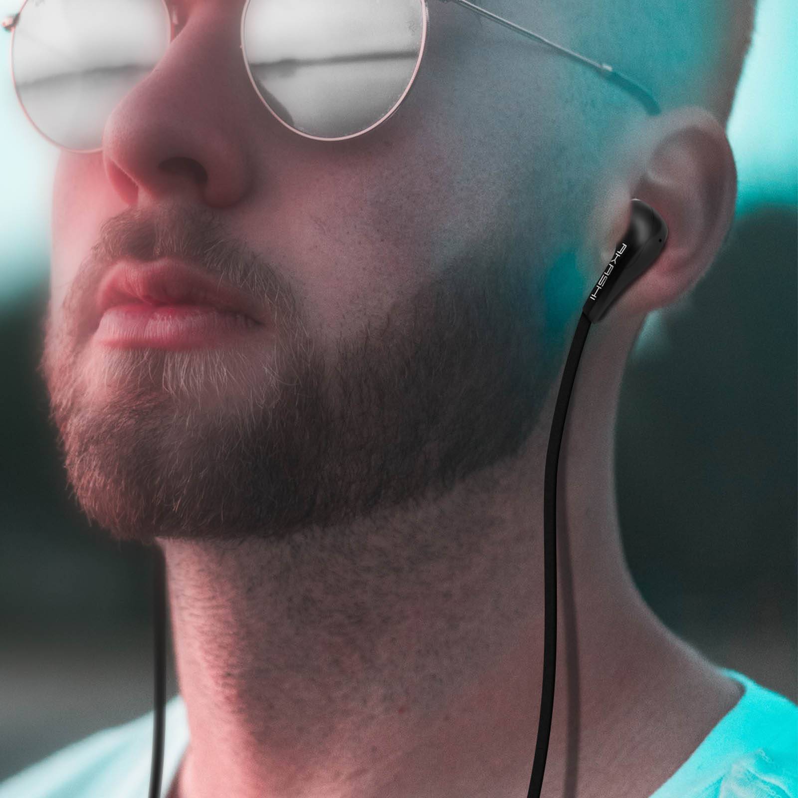 Écouteurs Stéréo Intra-auriculaire Filaire Télécommande Jack 3.5mm-3
