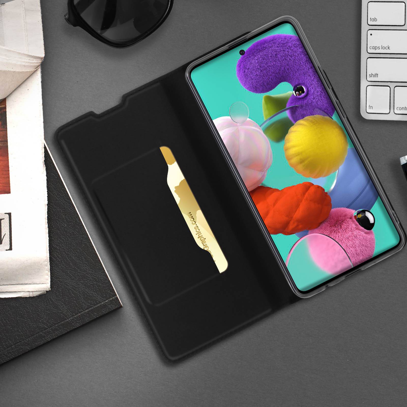 Housse pour Samsung Galaxy A51 Porte-carte Support Vidéo-2