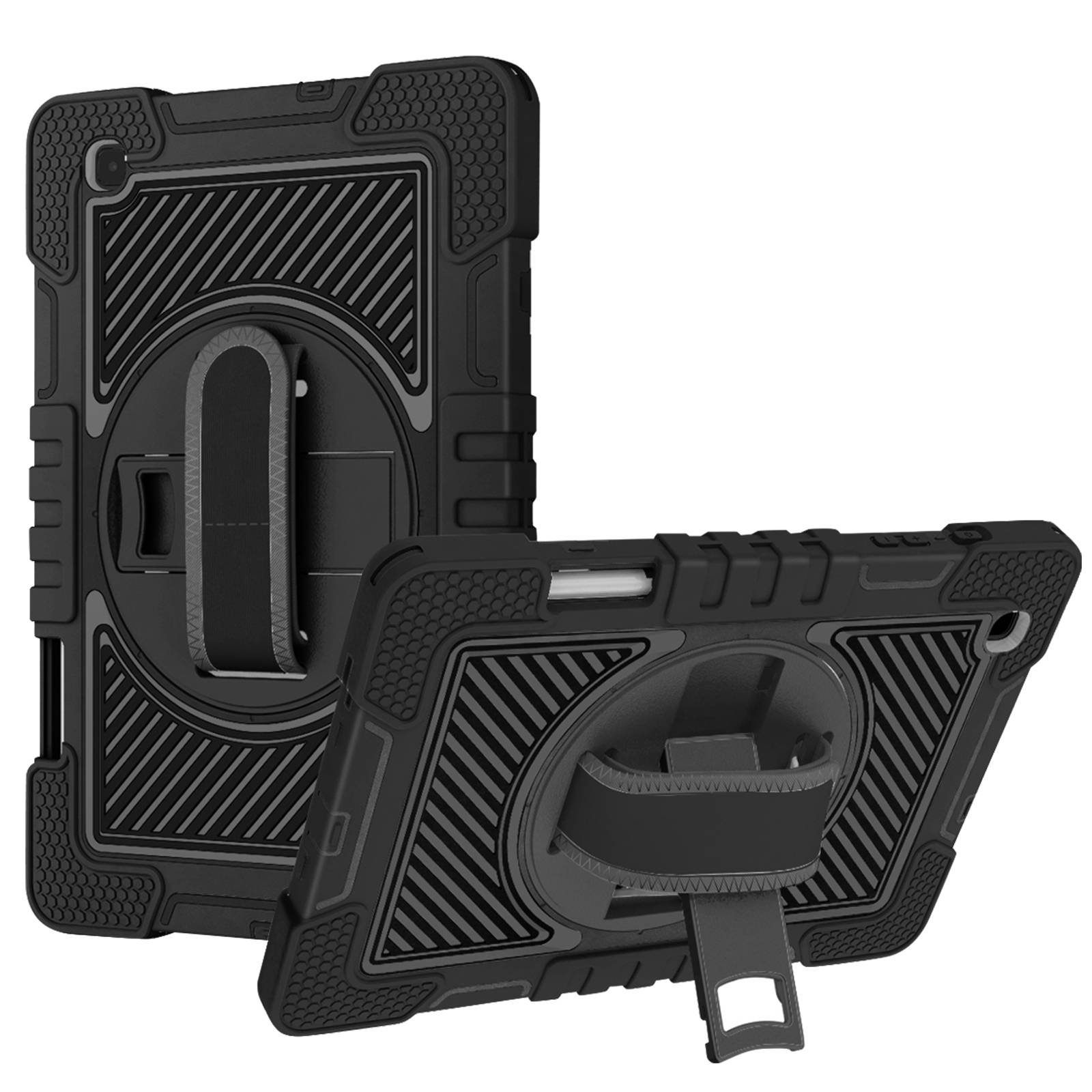 Coque pour Samsung Tab S6 Lite Antichoc Poignée + Béquille Bandoulière-0