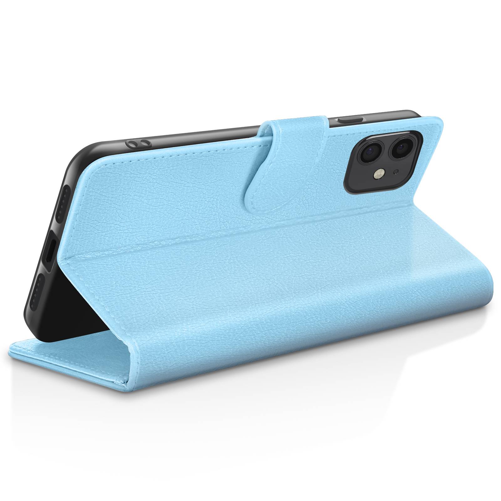Étui Portefeuille pour iPhone 11 Support et Languette Magnétique-2