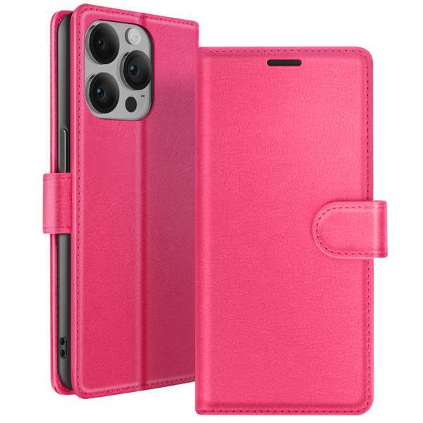 Étui Portefeuille pour iPhone 14 Pro Support et Languette Magnétique