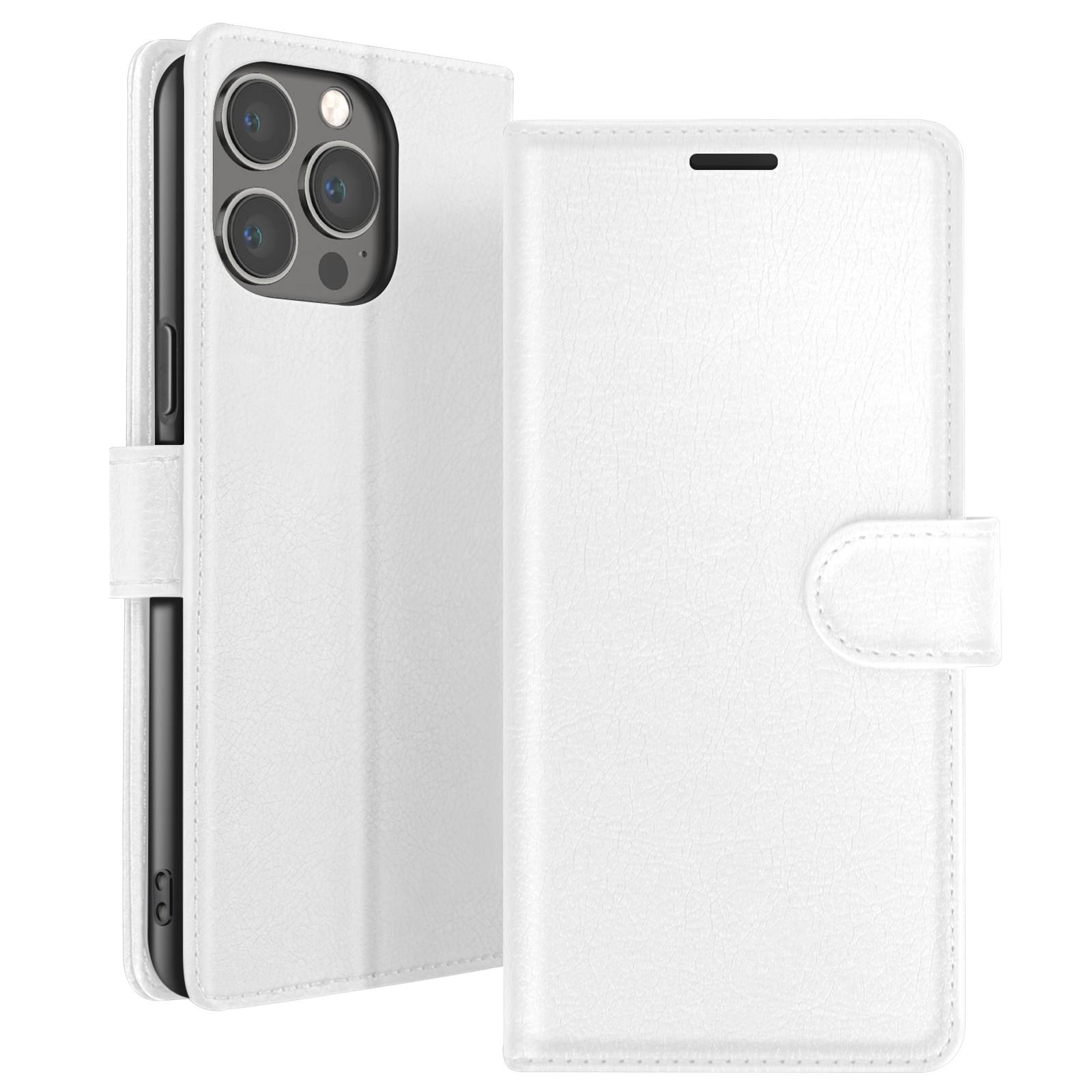 Étui Portefeuille pour iPhone 13 Pro Support et Languette Magnétique-0