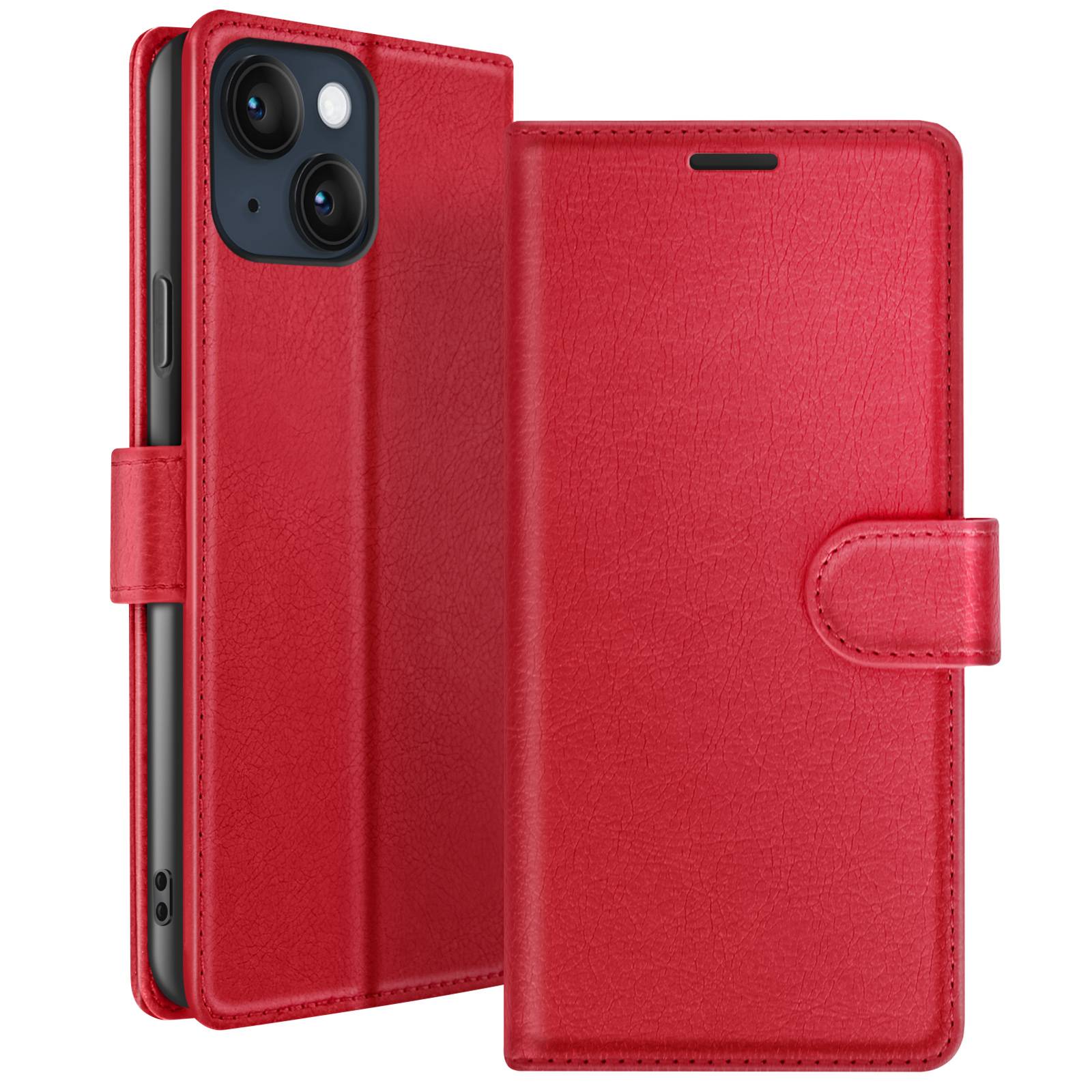 Étui Portefeuille pour iPhone 14 Support et Languette Magnétique-0