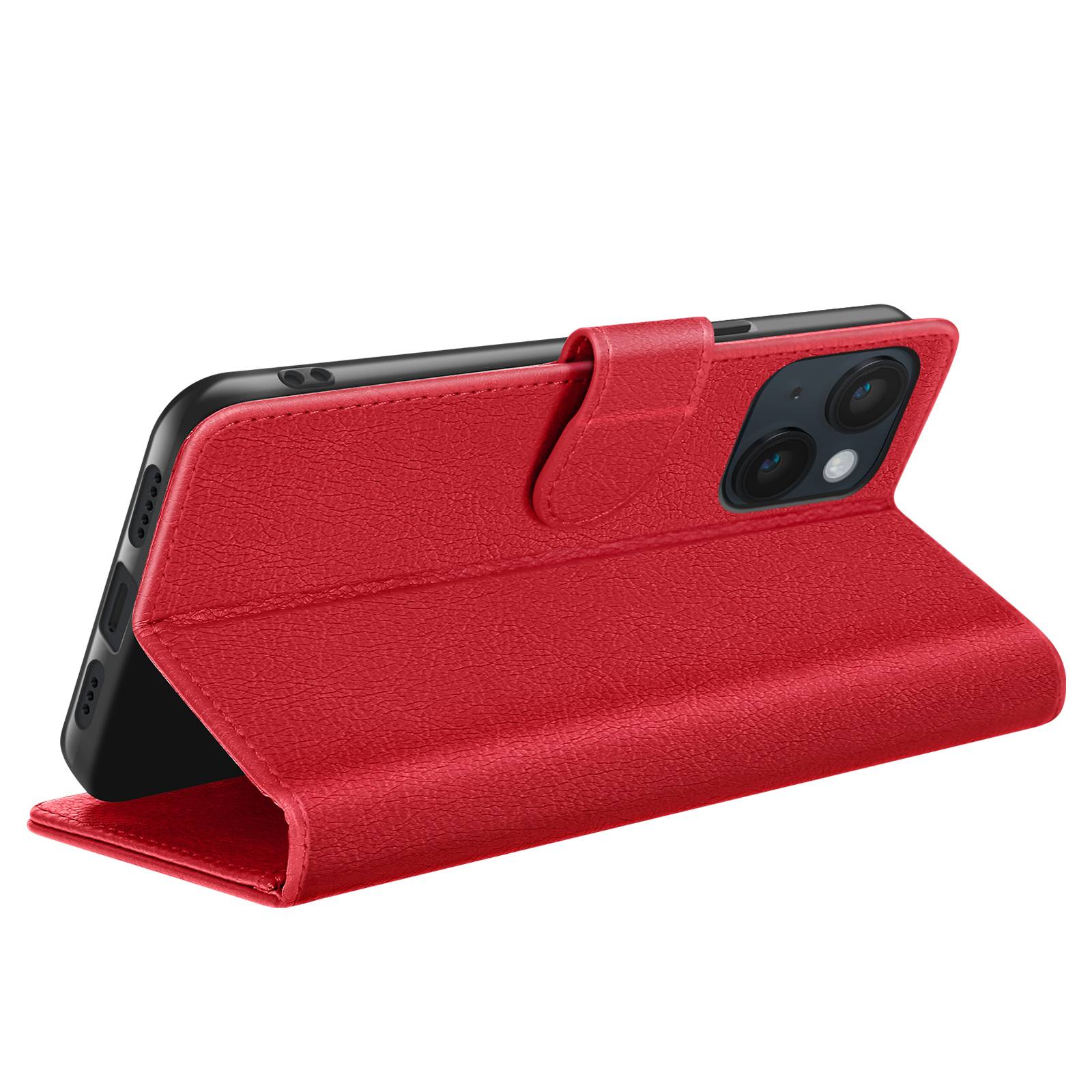 Étui Portefeuille pour iPhone 14 Support et Languette Magnétique-1
