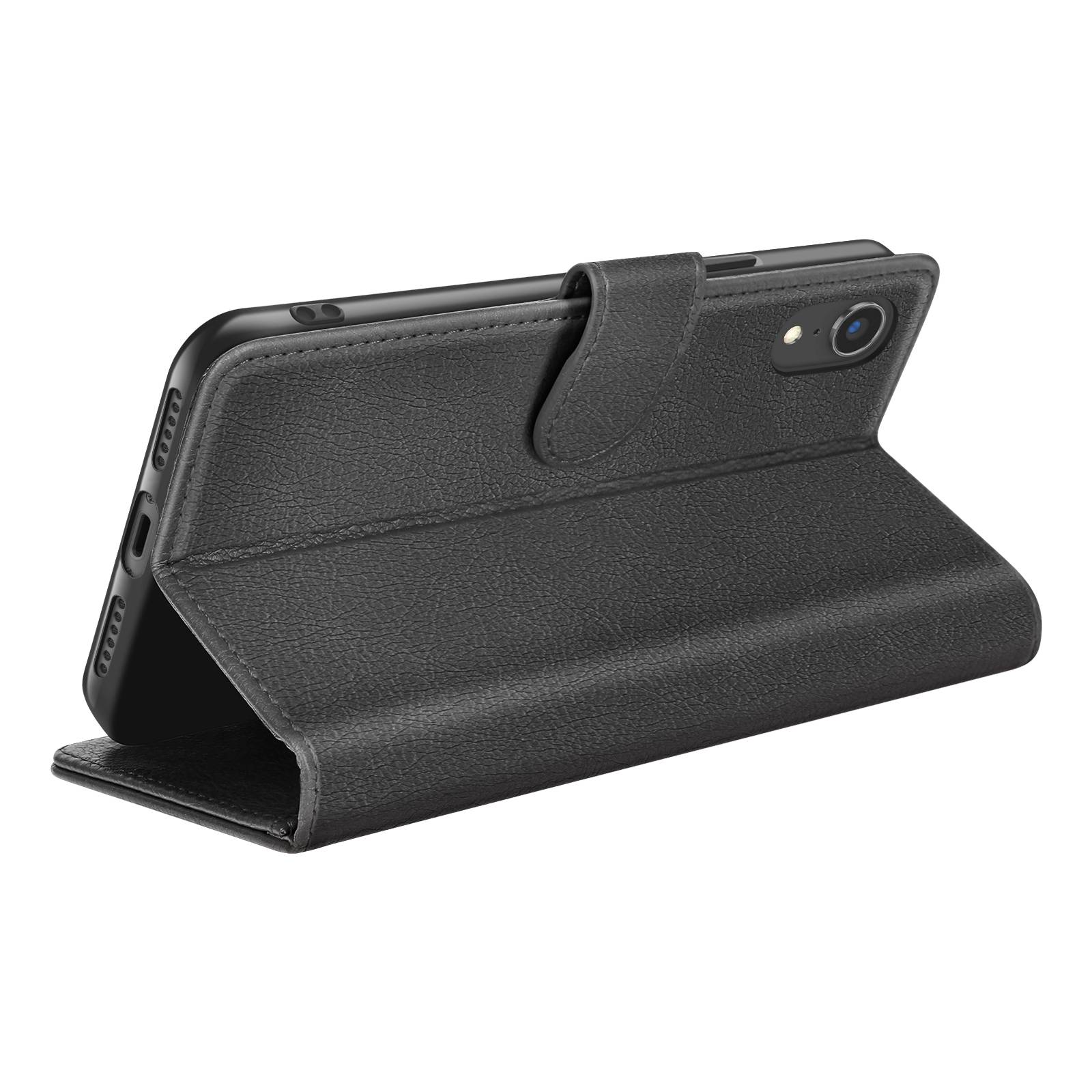 Étui Portefeuille pour iPhone XR avec Fonction Support et Languette Magnétique-1