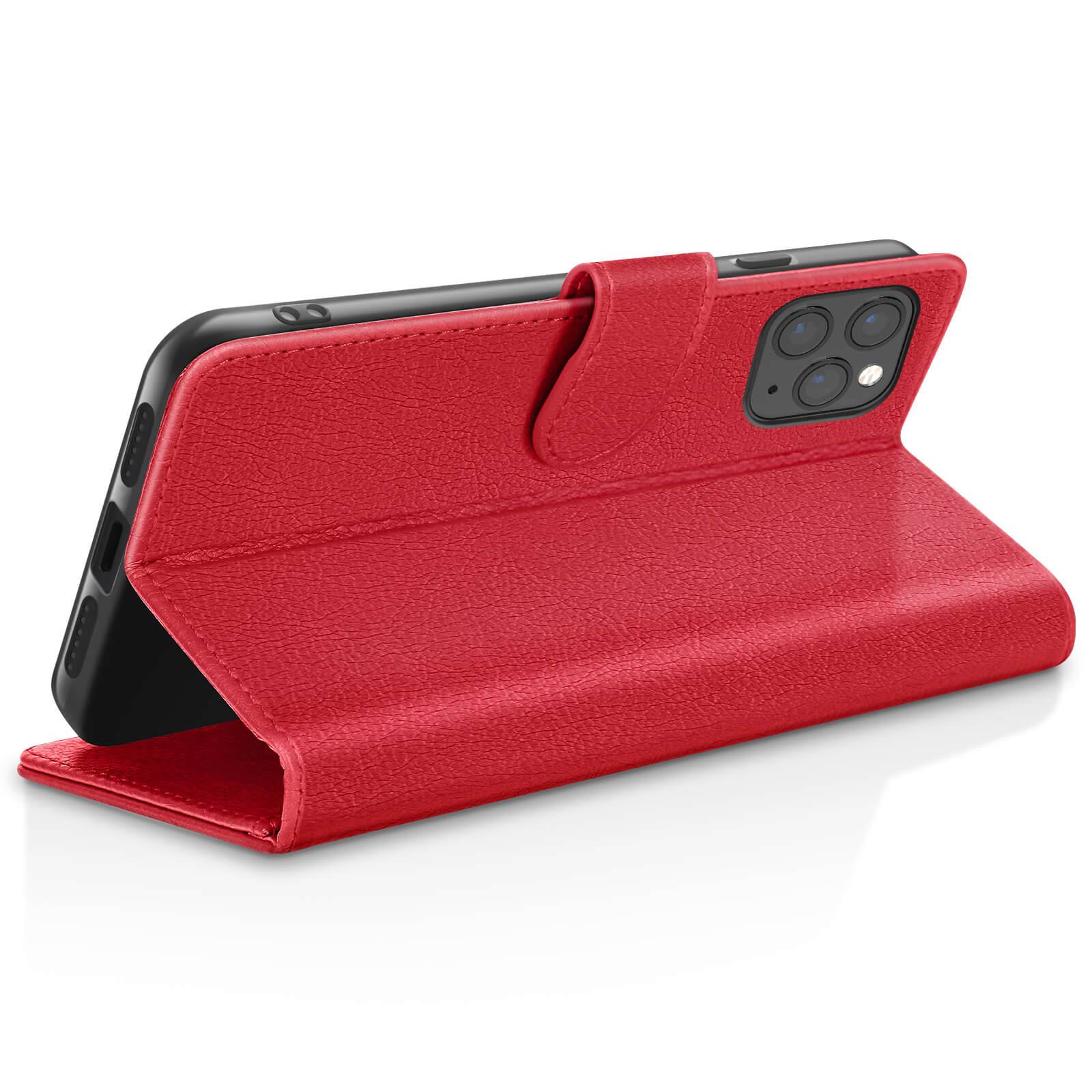Étui Portefeuille pour iPhone 11 Pro Max Support et Languette Magnétique-2