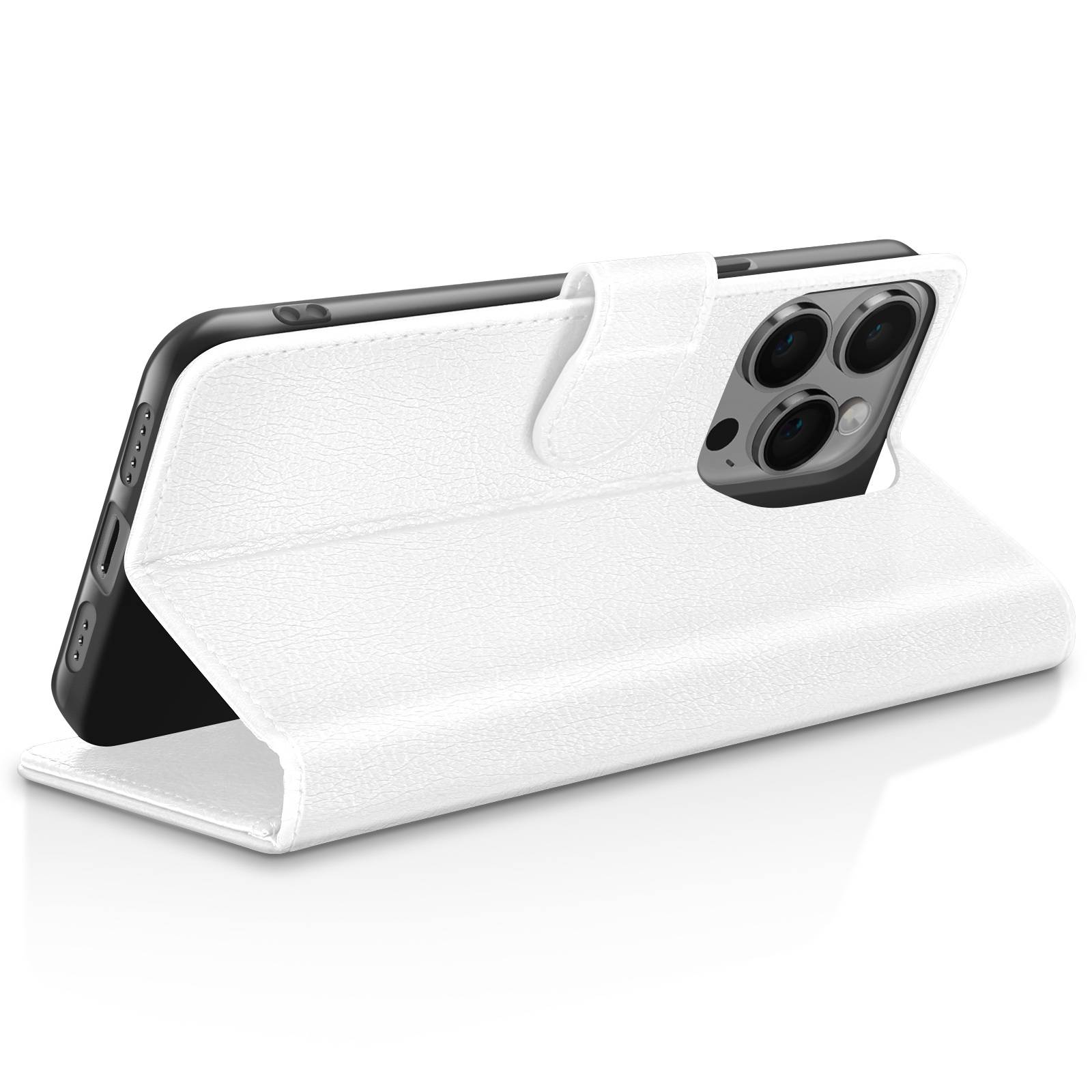 Étui Portefeuille pour iPhone 14 Pro Max Support et Languette Magnétique-2
