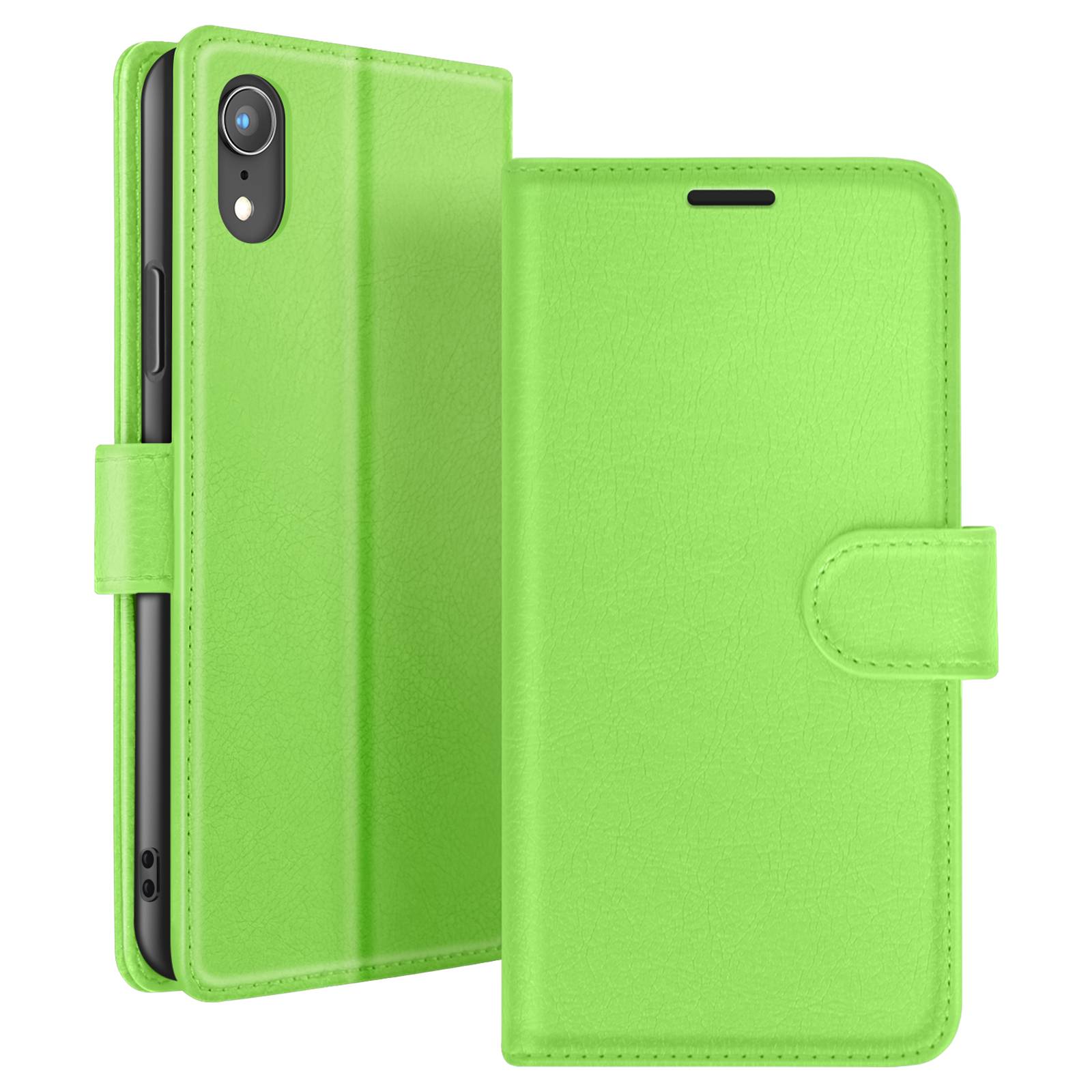 Étui Portefeuille pour iPhone XR avec Fonction Support et Languette Magnétique-0
