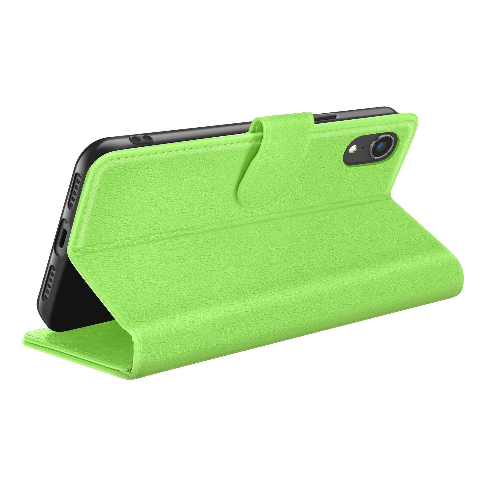 Étui Portefeuille pour iPhone XR avec Fonction Support et Languette Magnétique-1