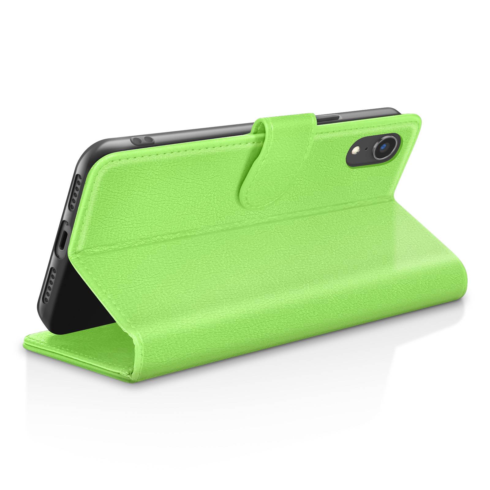 Étui Portefeuille pour iPhone XR avec Fonction Support et Languette Magnétique-2