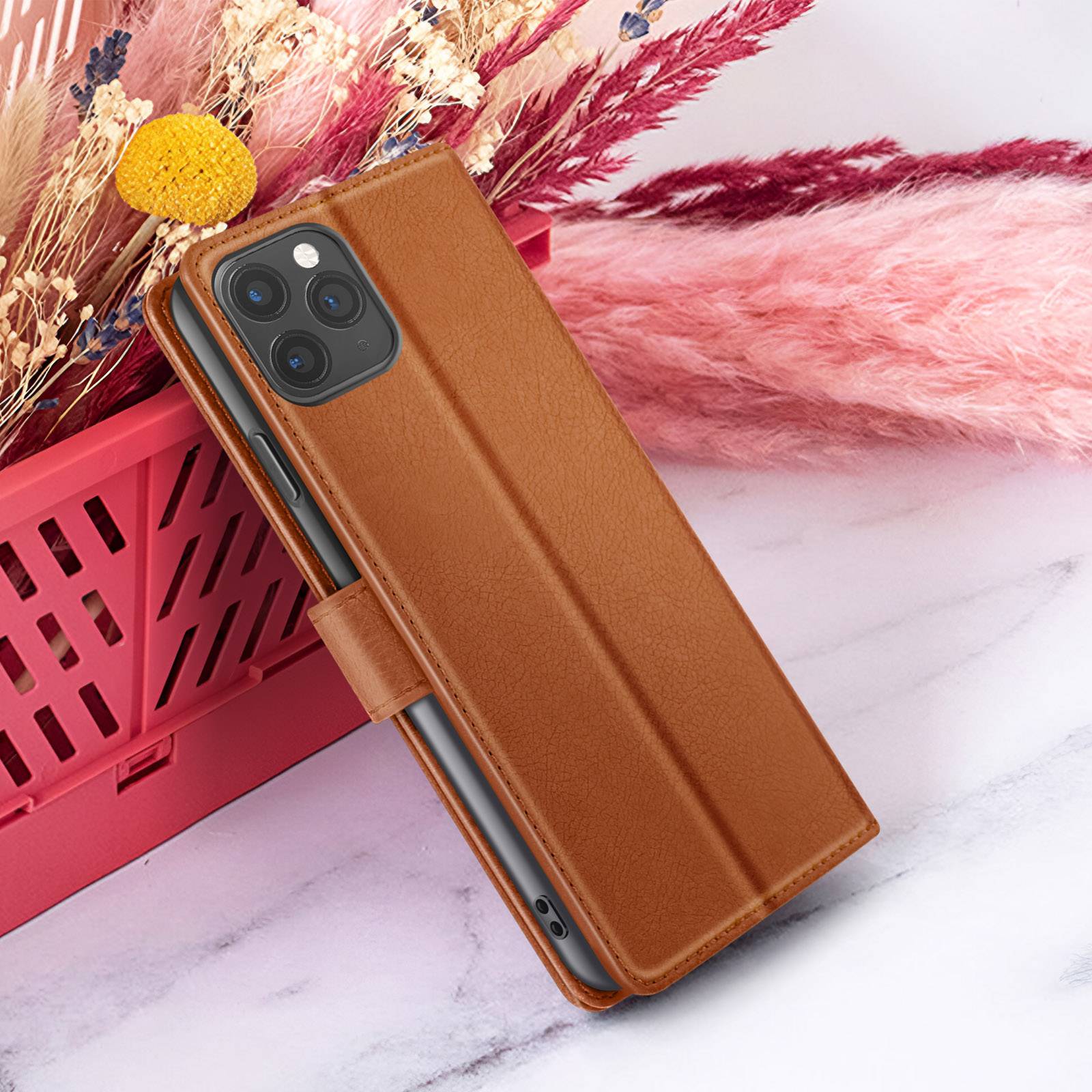 Étui Portefeuille pour iPhone 11 Pro Max Support et Languette Magnétique-4