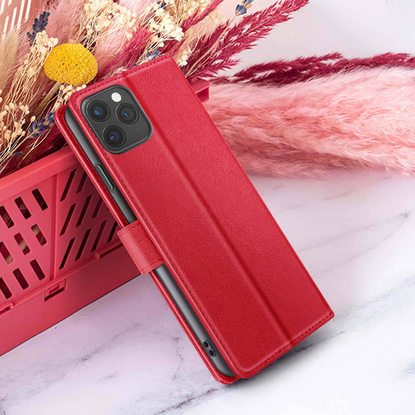 Étui Portefeuille pour iPhone 11 Pro Max Support et Languette Magnétique-4
