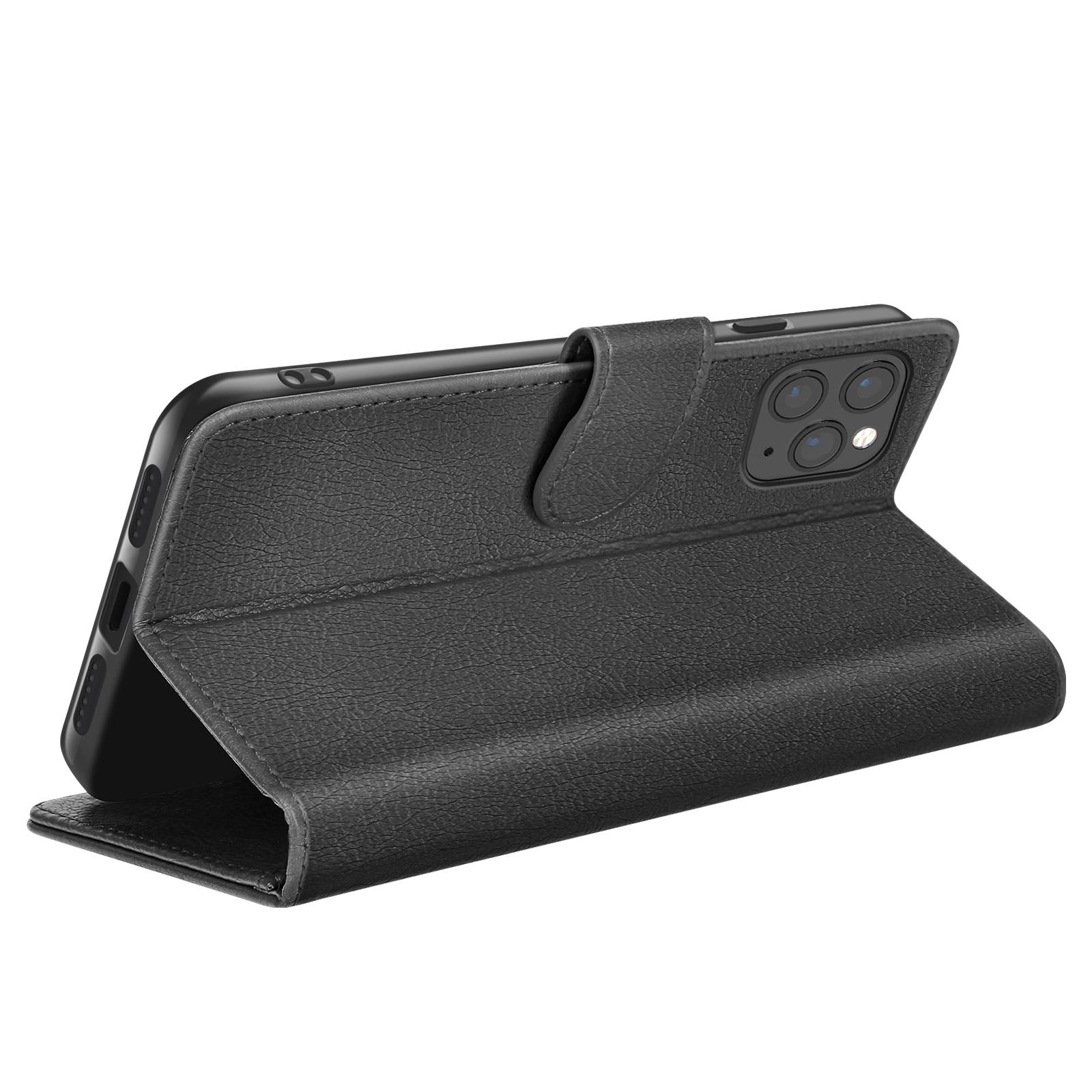 Étui Portefeuille pour iPhone 11 Pro Max Support et Languette Magnétique-1