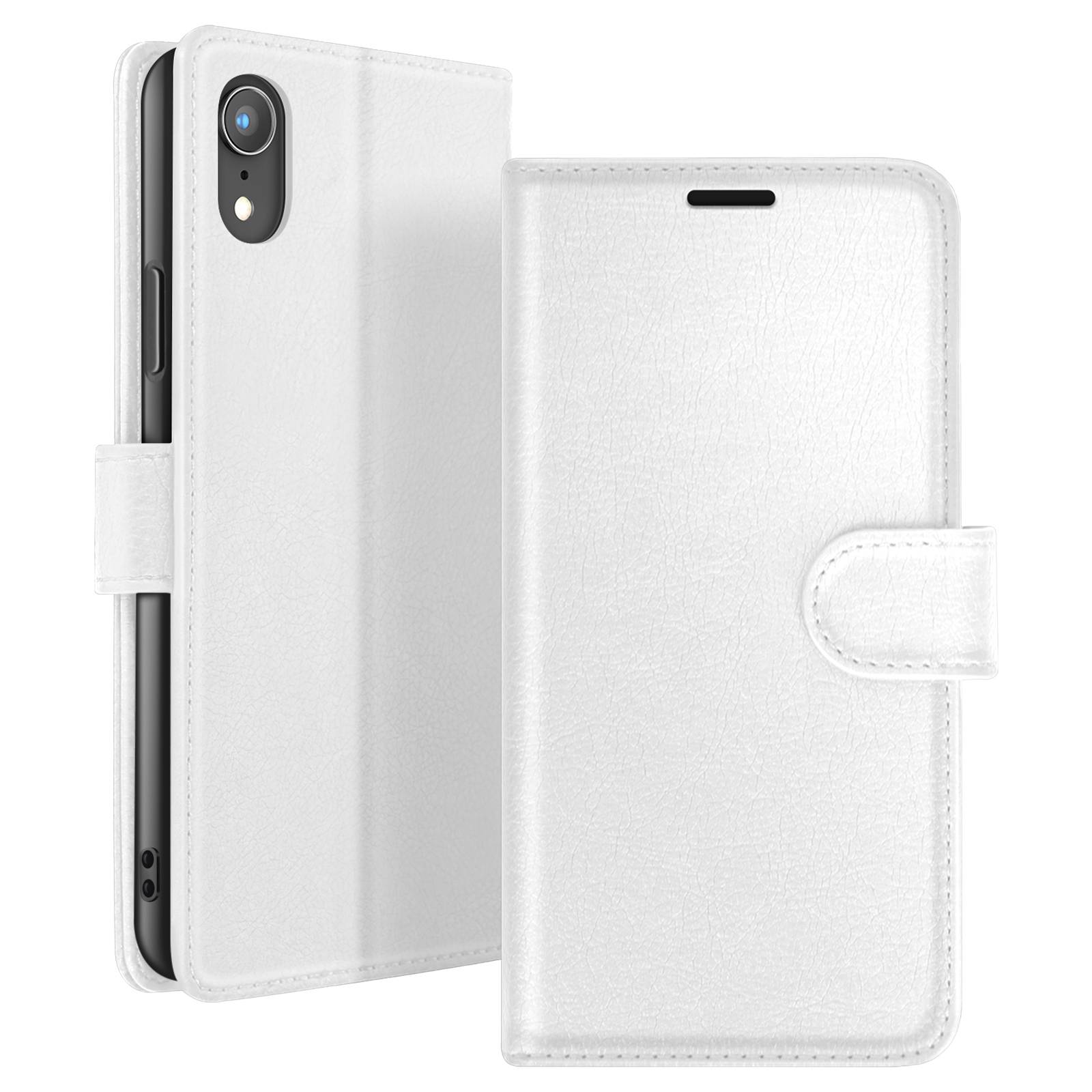 Étui Portefeuille pour iPhone XR avec Fonction Support et Languette Magnétique-0