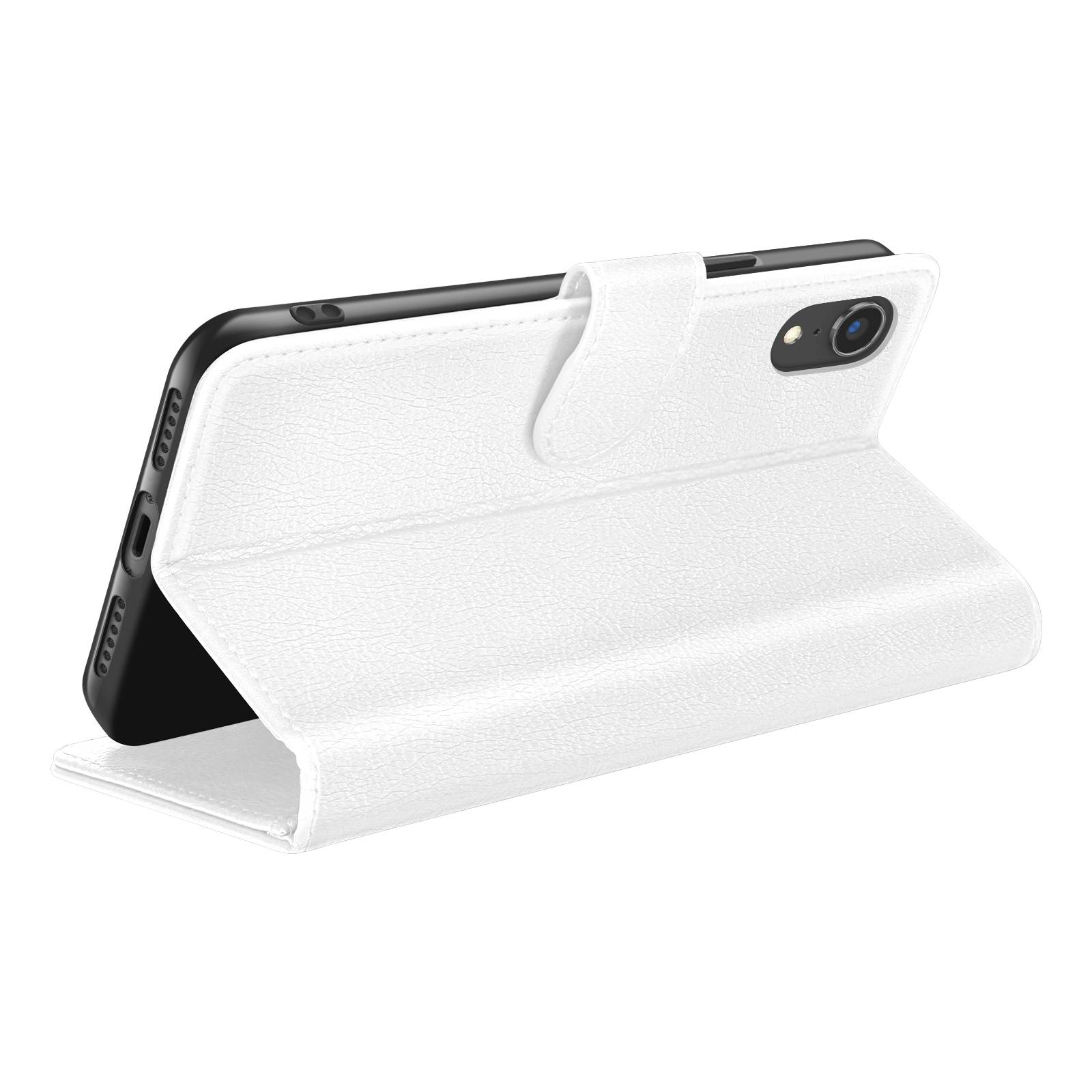 Étui Portefeuille pour iPhone XR avec Fonction Support et Languette Magnétique-1