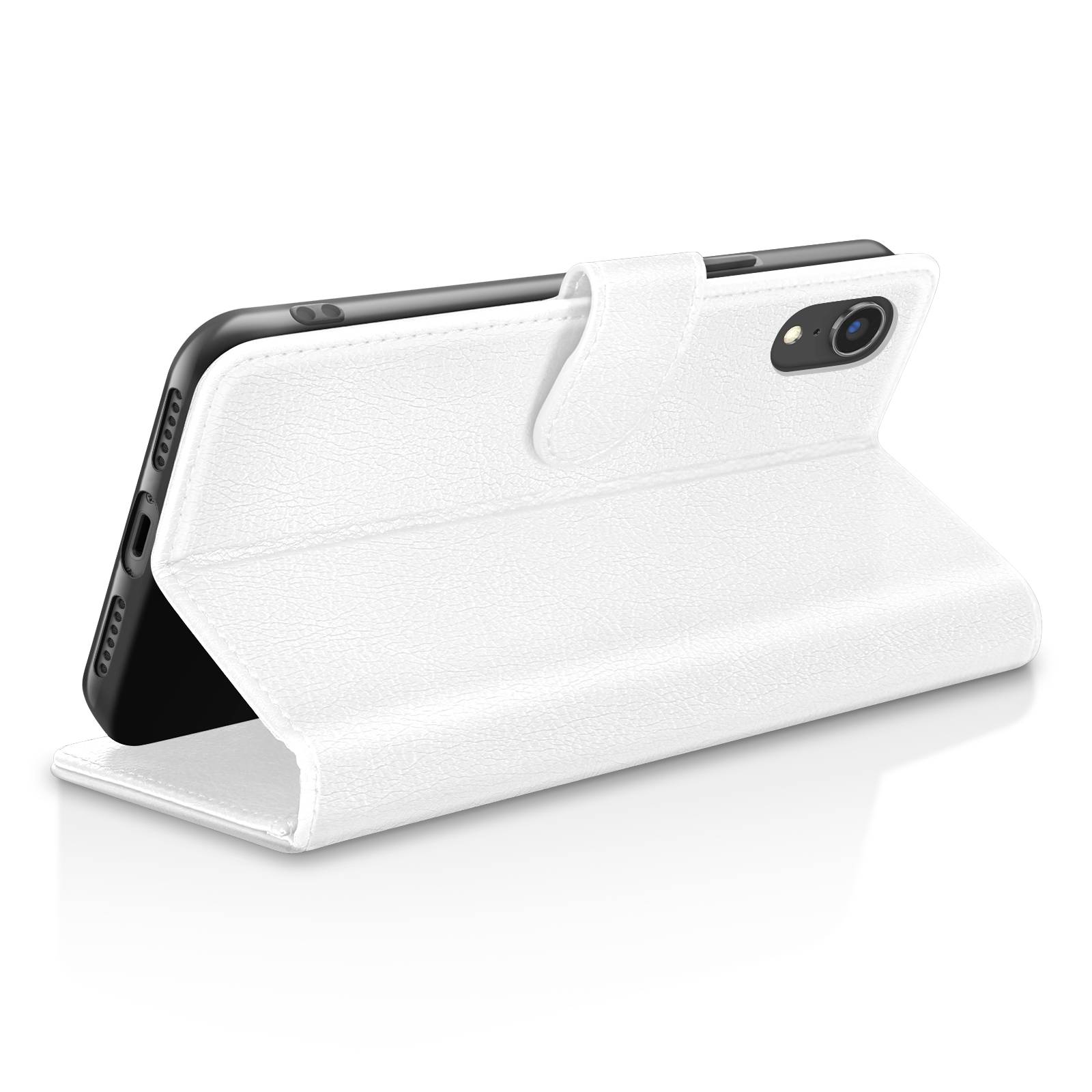 Étui Portefeuille pour iPhone XR avec Fonction Support et Languette Magnétique-2