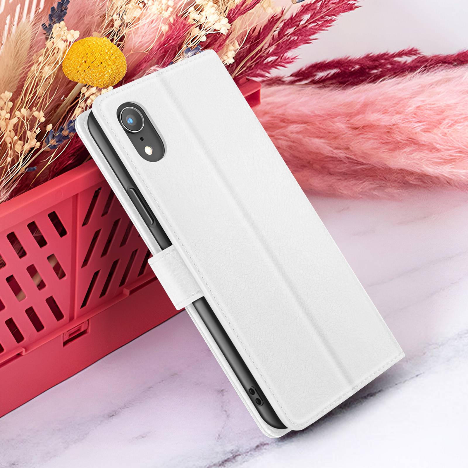 Étui Portefeuille pour iPhone XR avec Fonction Support et Languette Magnétique-4