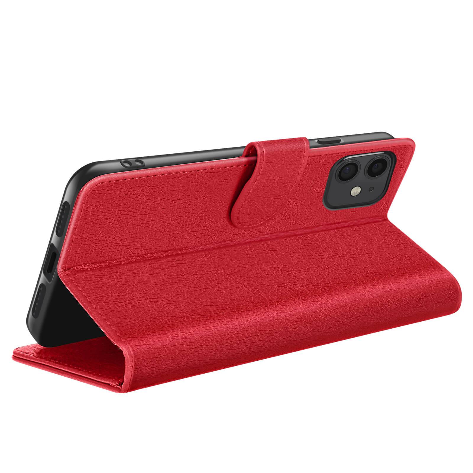 Étui Portefeuille pour iPhone 11 Support et Languette Magnétique-1