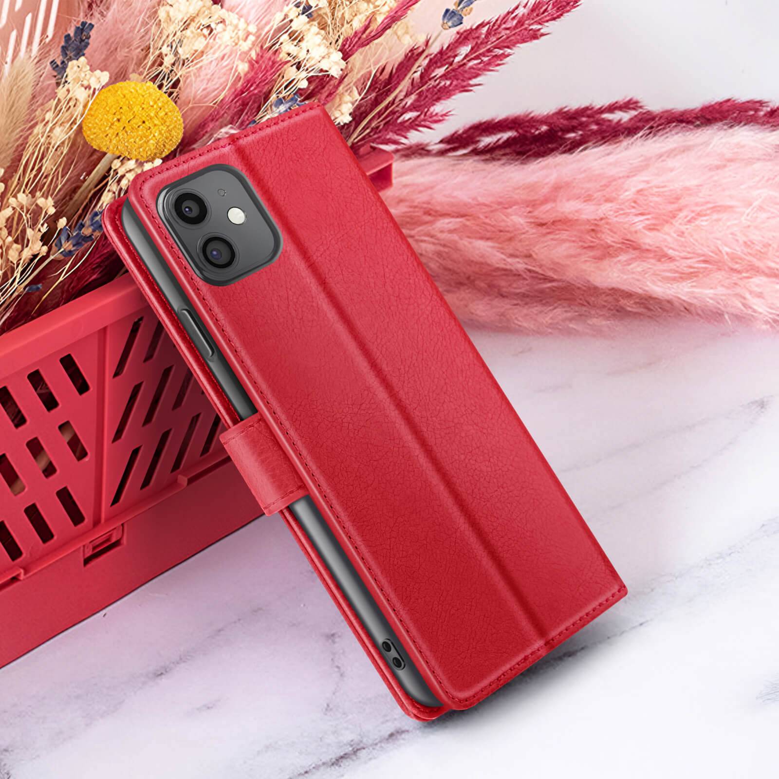 Étui Portefeuille pour iPhone 11 Support et Languette Magnétique-4