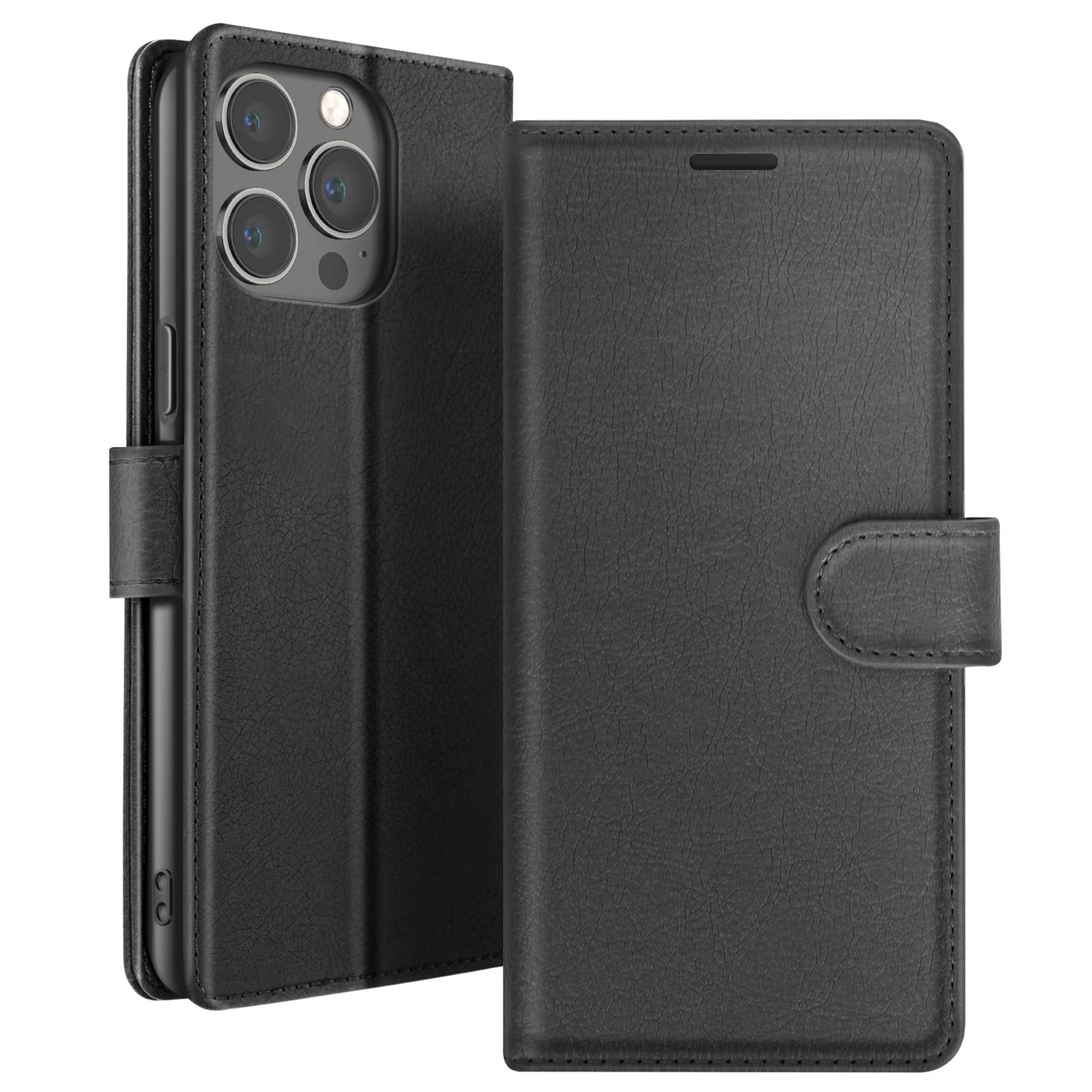 Étui Portefeuille pour iPhone 13 Pro Support et Languette Magnétique-0
