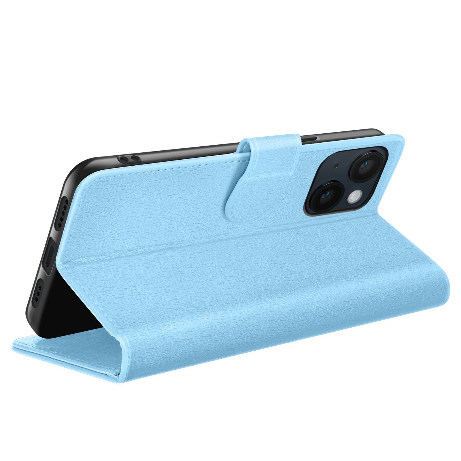 Étui Portefeuille pour iPhone 14 Support et Languette Magnétique-1