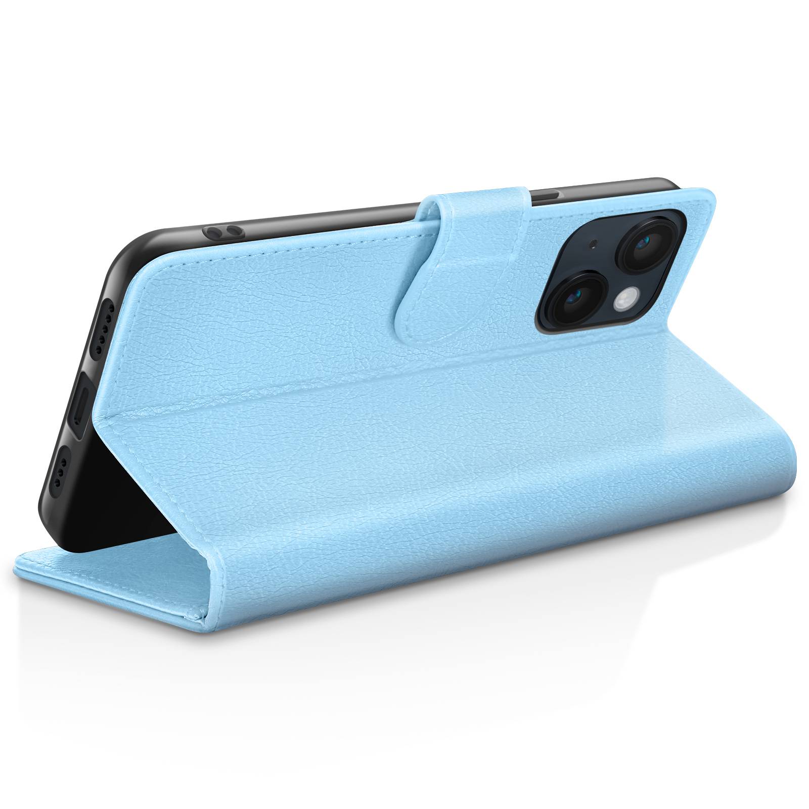 Étui Portefeuille pour iPhone 14 Support et Languette Magnétique-2