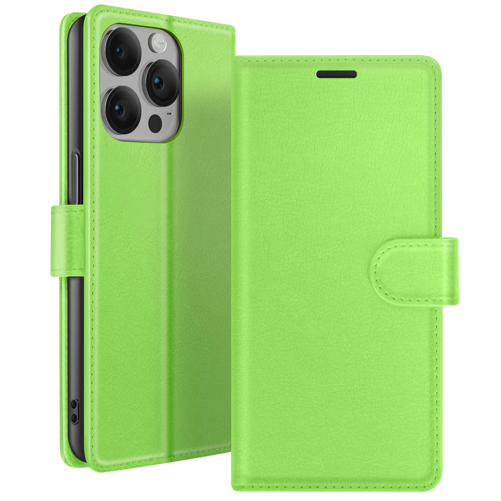 Étui Portefeuille pour iPhone 14 Pro Support et Languette Magnétique-0