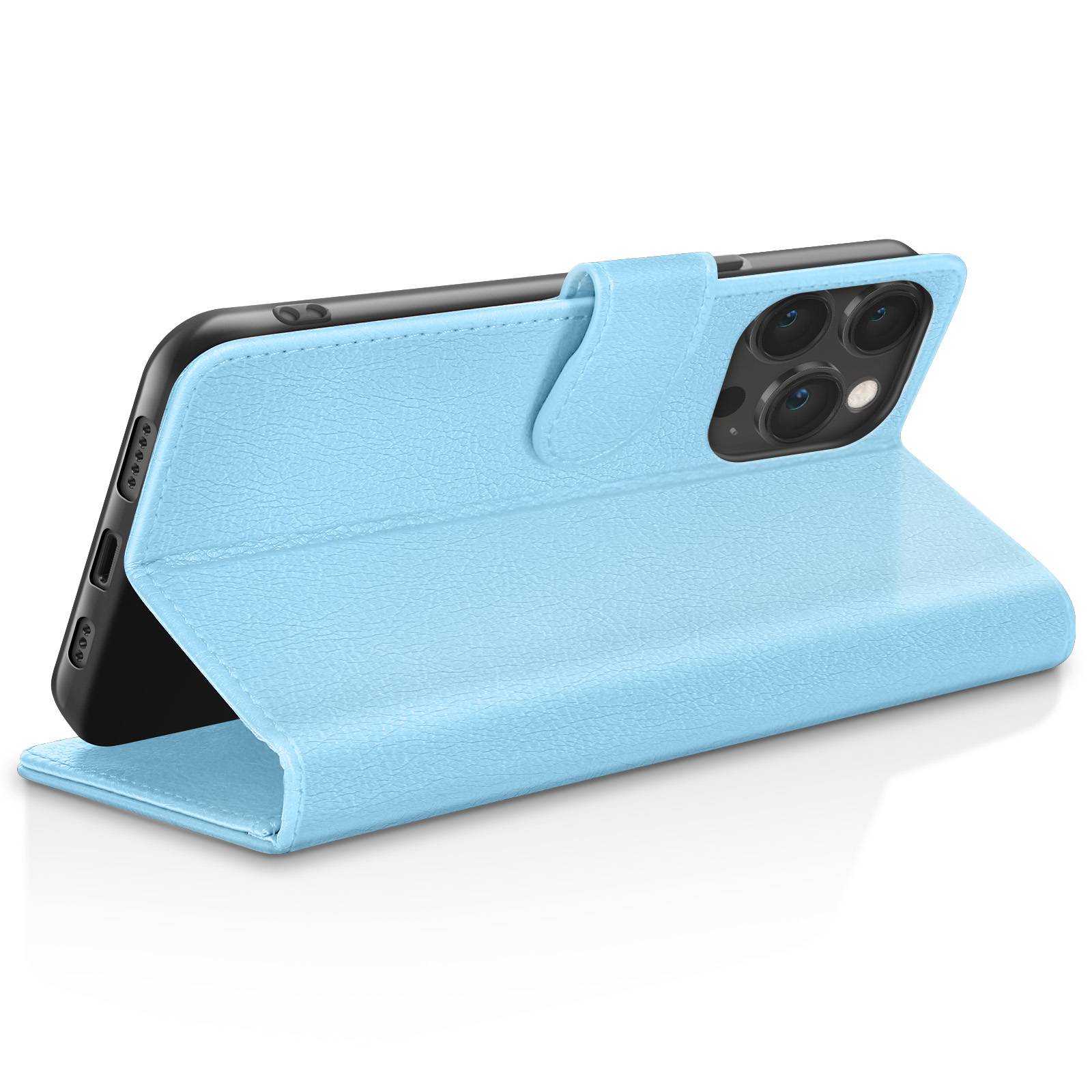 Étui Portefeuille pour iPhone 13 Pro Support et Languette Magnétique-3