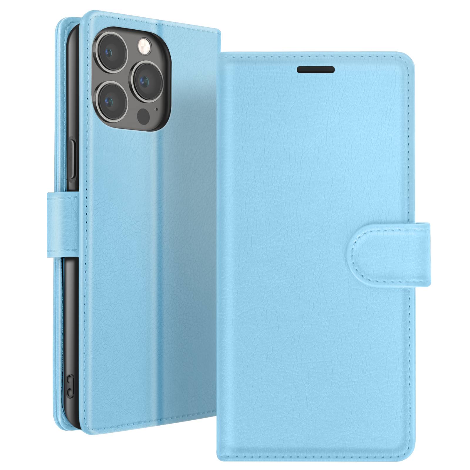Étui Portefeuille pour iPhone 13 Pro Max Support et Languette Magnétique-0