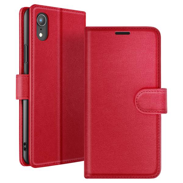 Étui Portefeuille pour iPhone XR avec Fonction Support et Languette Magnétique