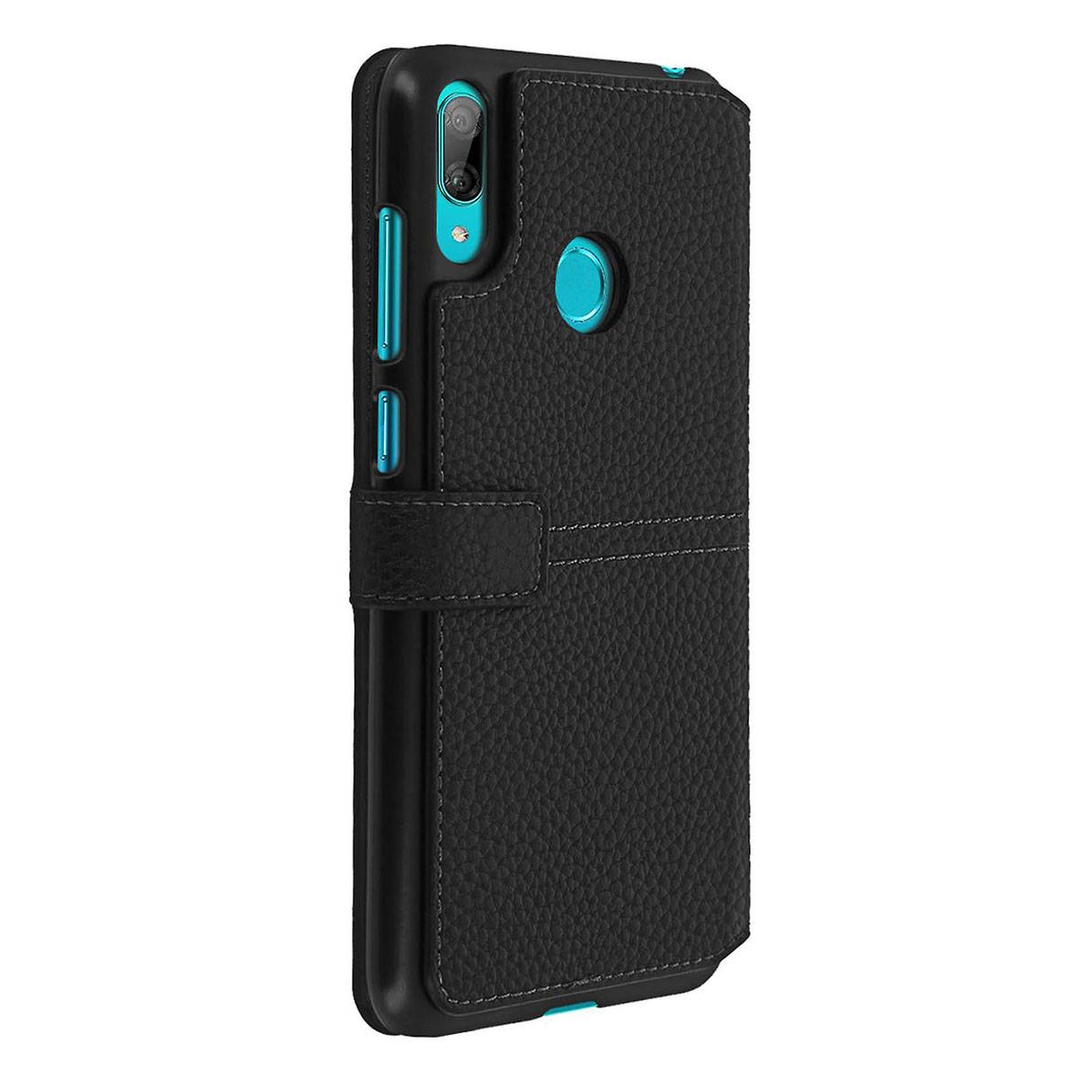 Étui pour Huawei Y7 2019 Folio Sellier avec Bouton Laqué-1