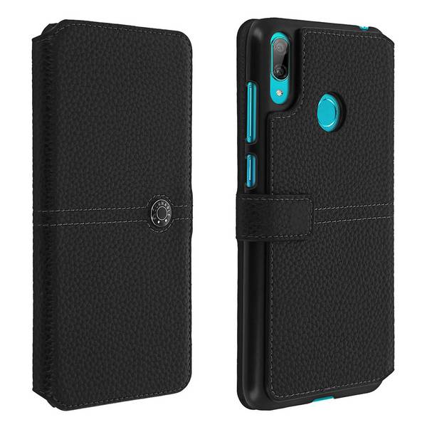 Étui pour Huawei Y7 2019 Folio Sellier avec Bouton Laqué